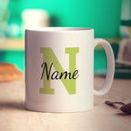 Personalised Mug with Initial and Name