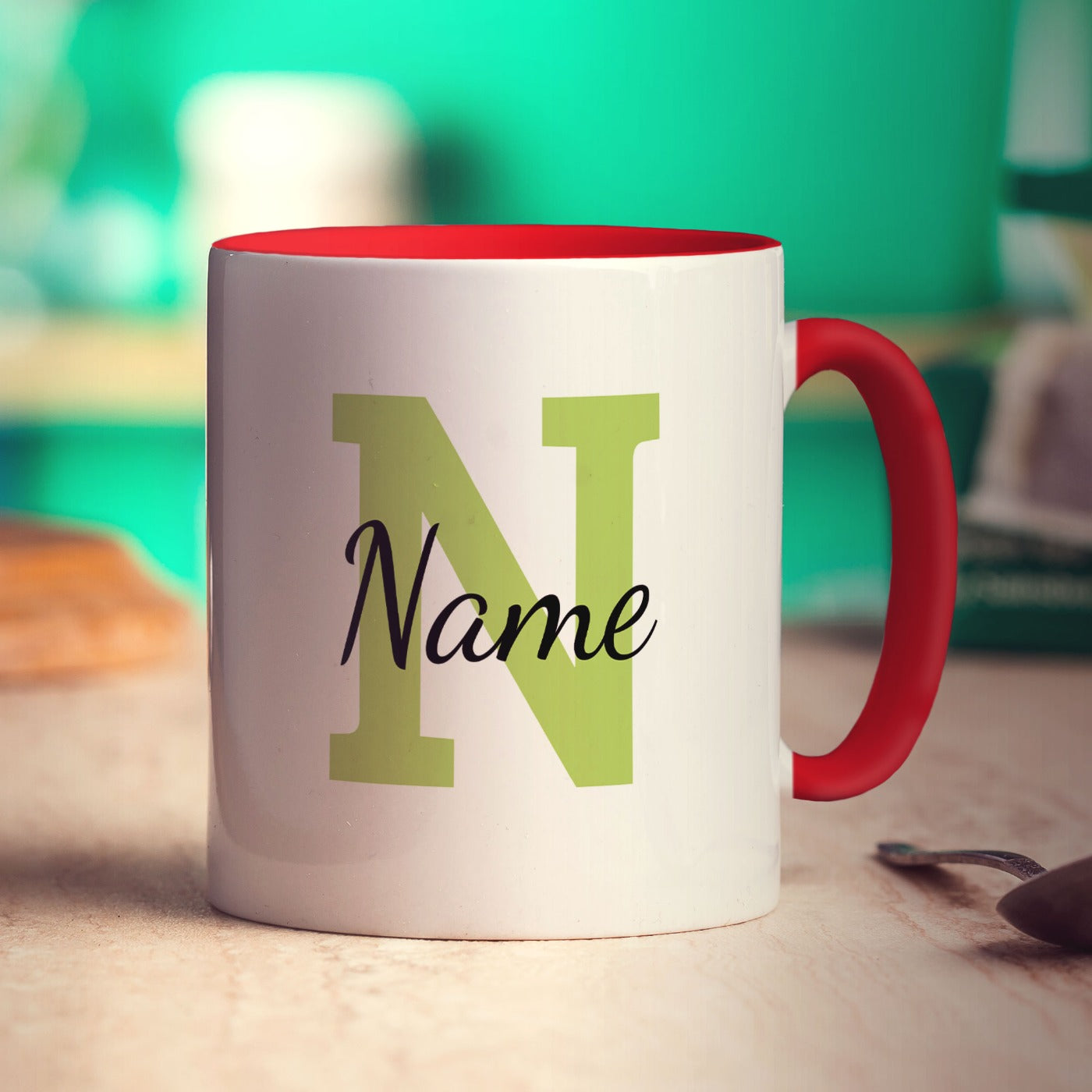 Personalised Mug with Initial and Name