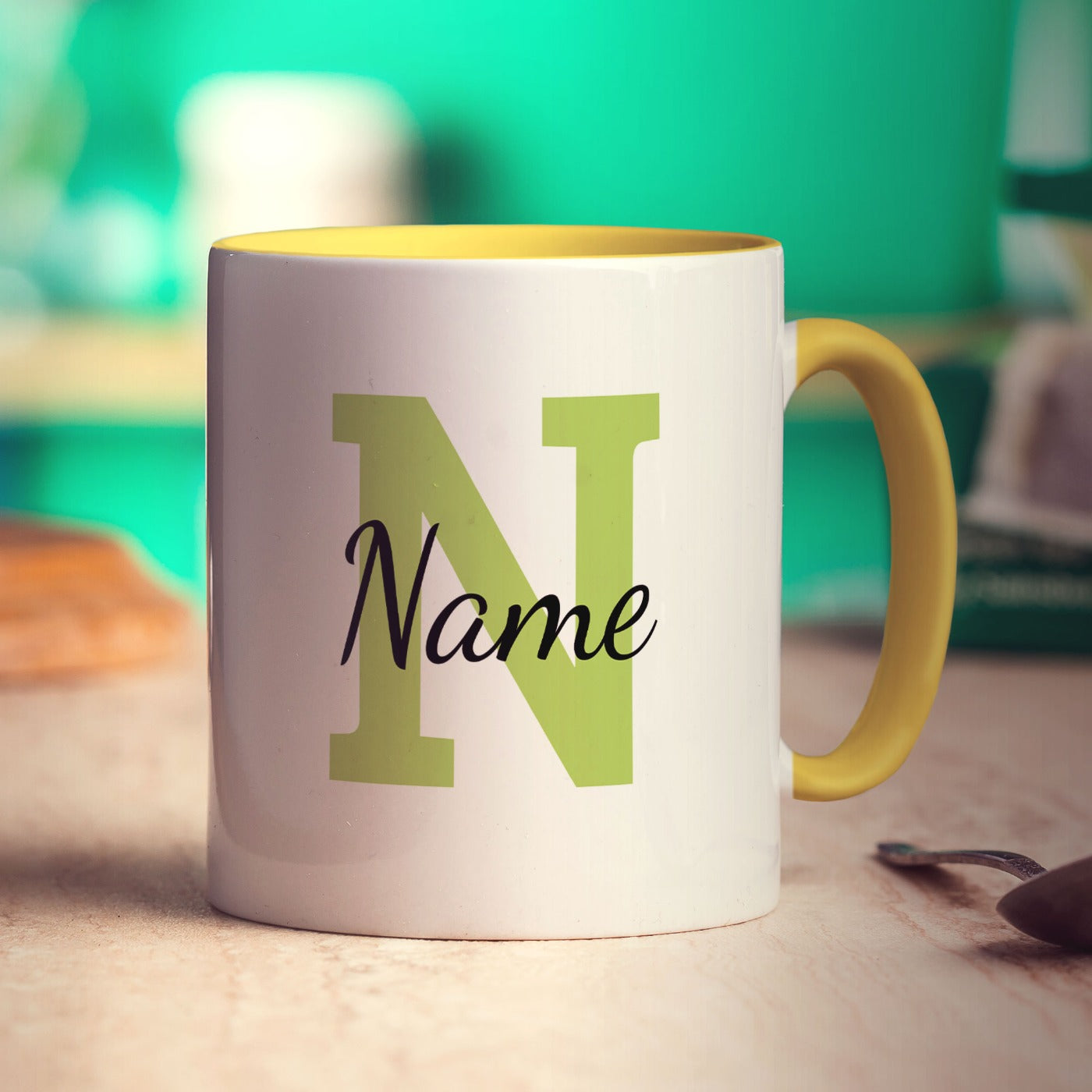 Personalised Mug with Initial and Name