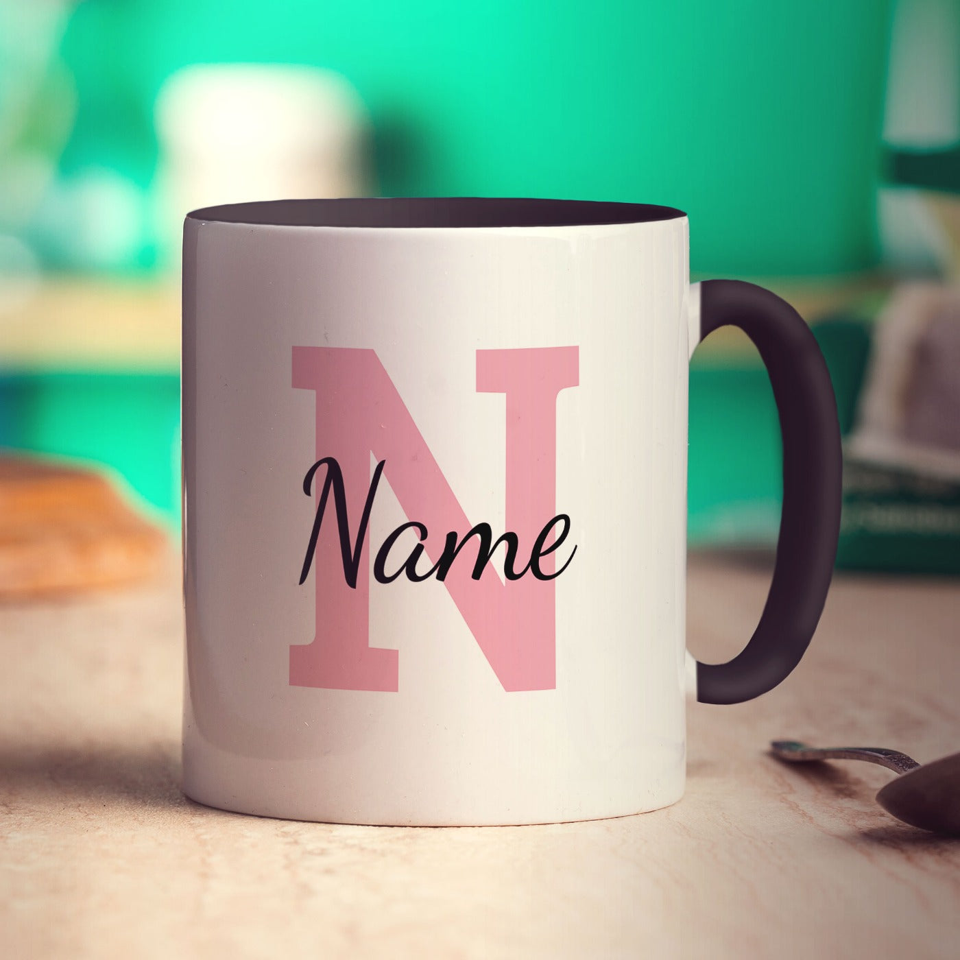 Personalised Mug with Initial and Name