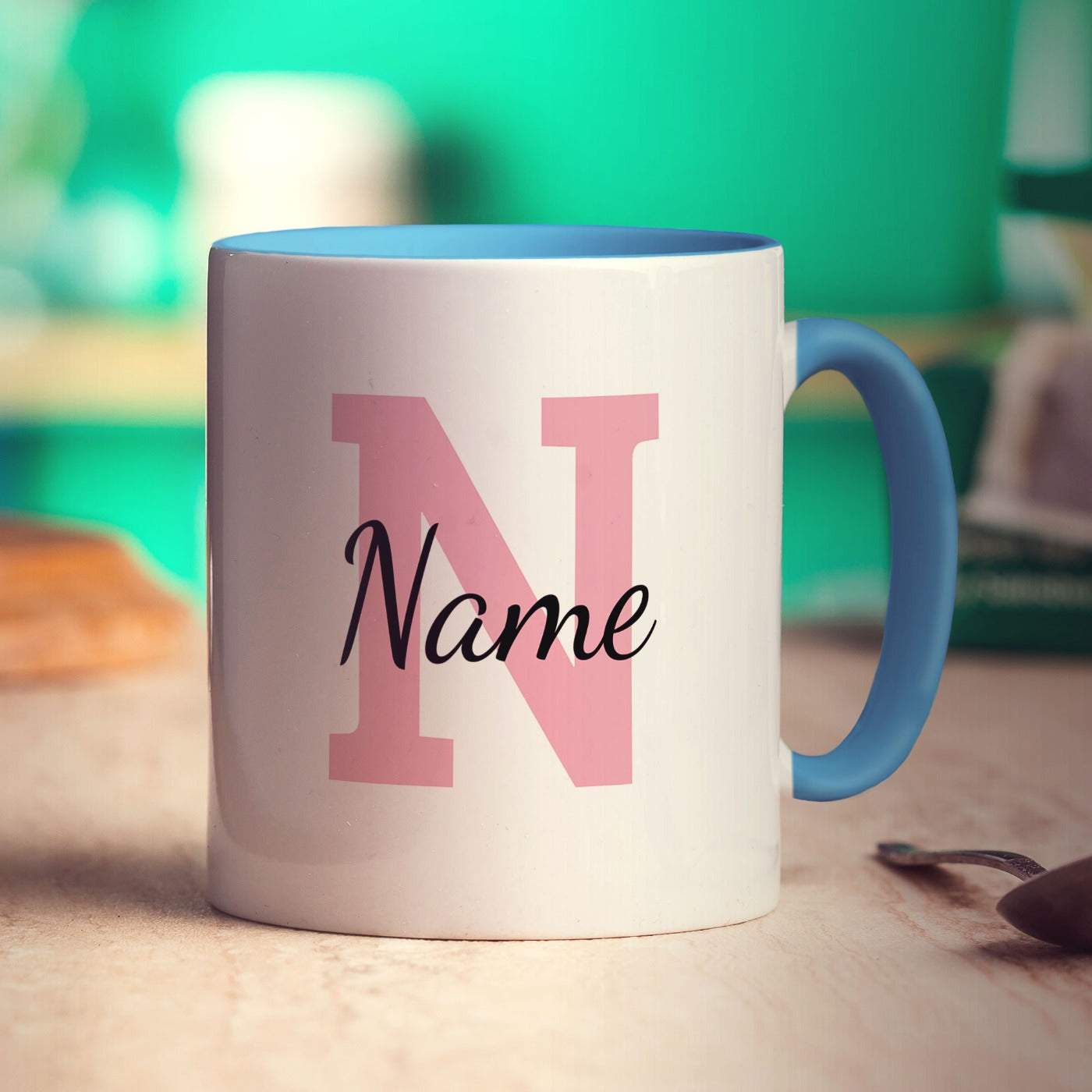 Personalised Mug with Initial and Name