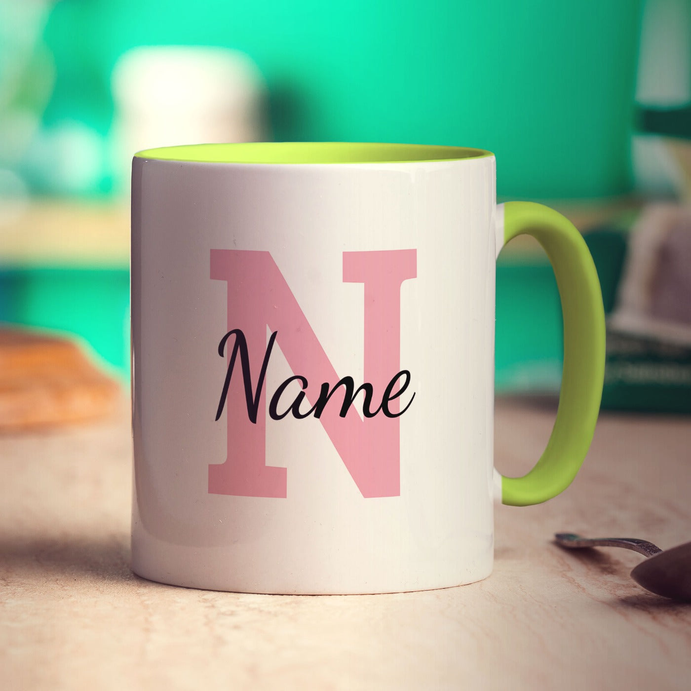 Personalised Mug with Initial and Name