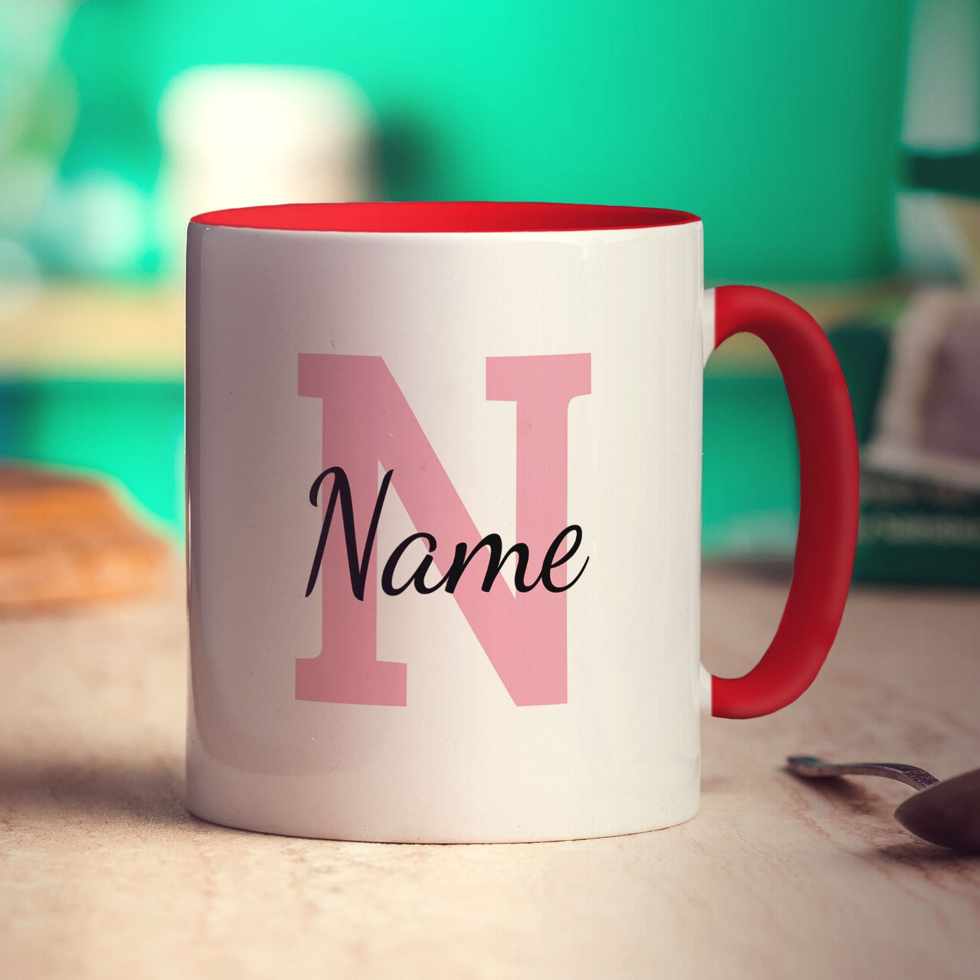 Personalised Mug with Initial and Name