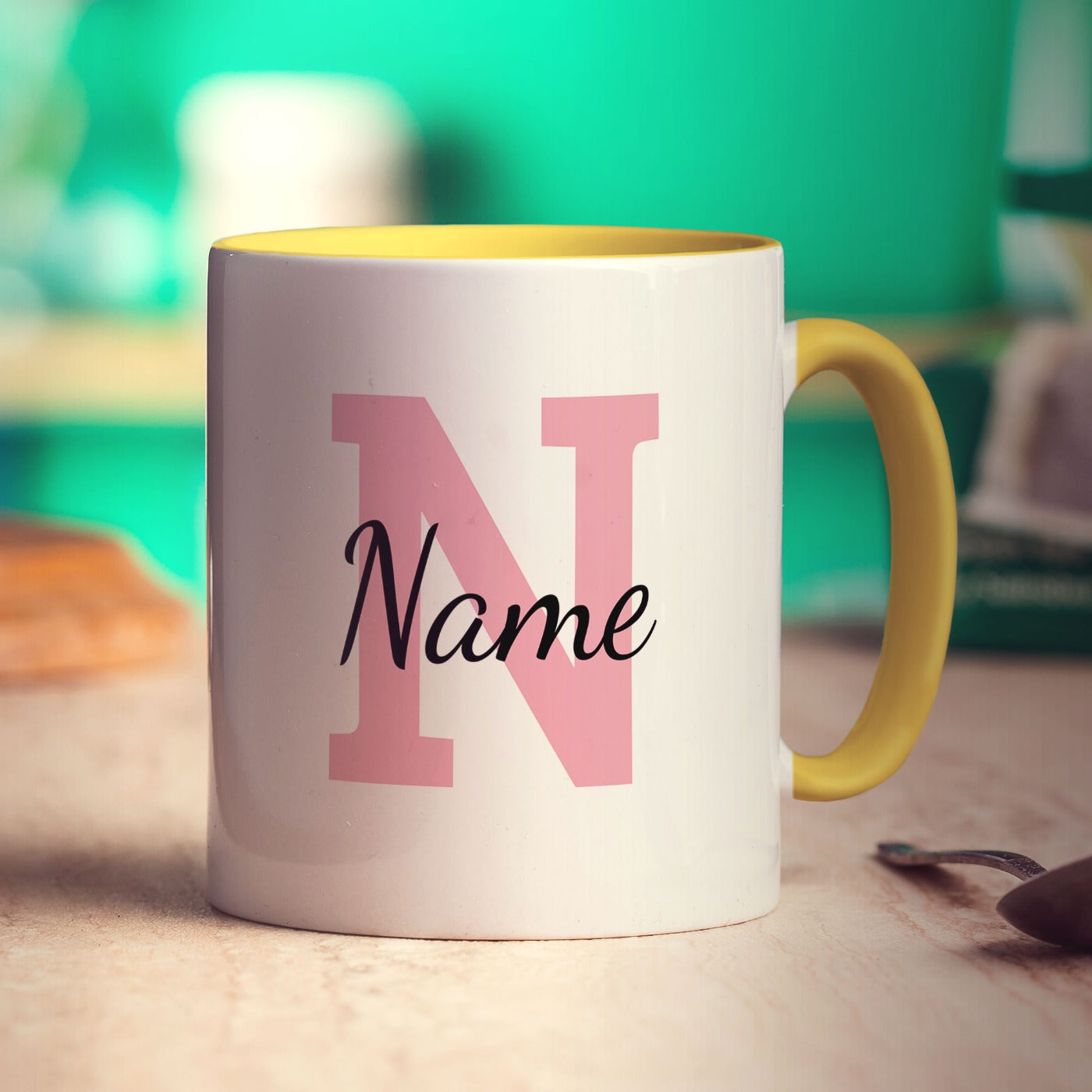 Personalised Mug with Initial and Name