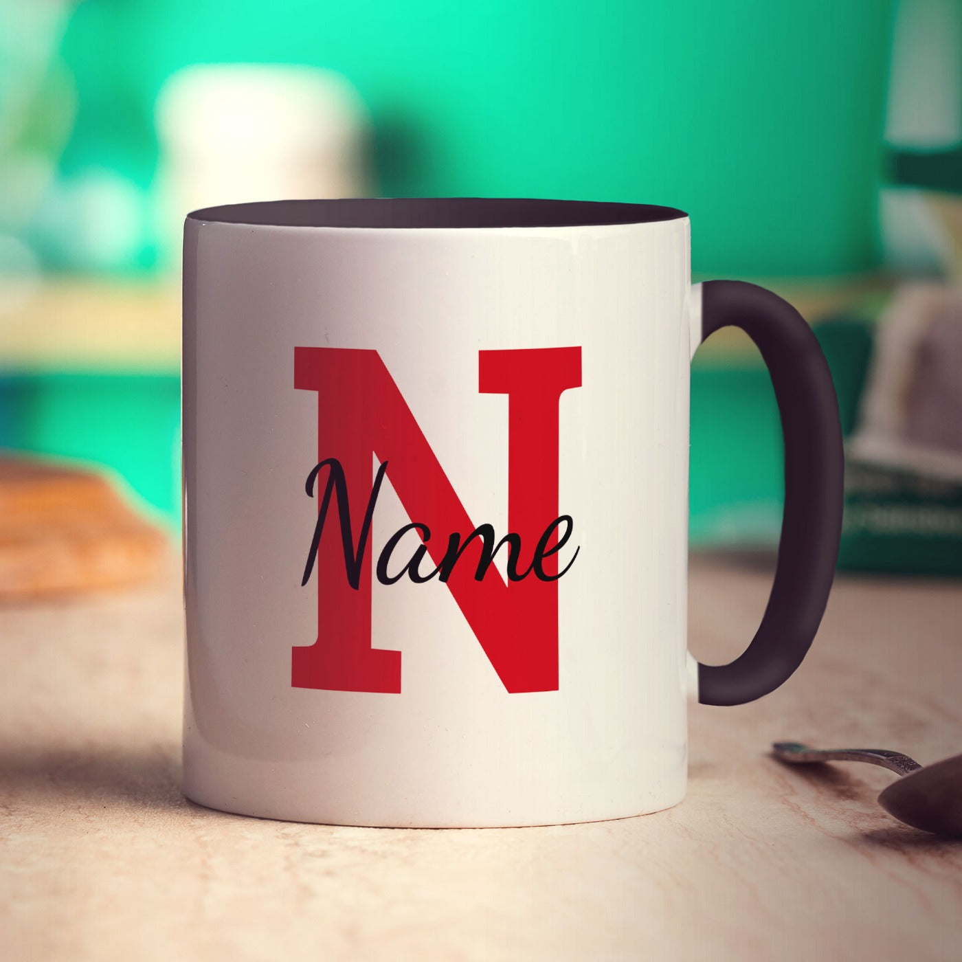 Personalised Mug with Initial and Name