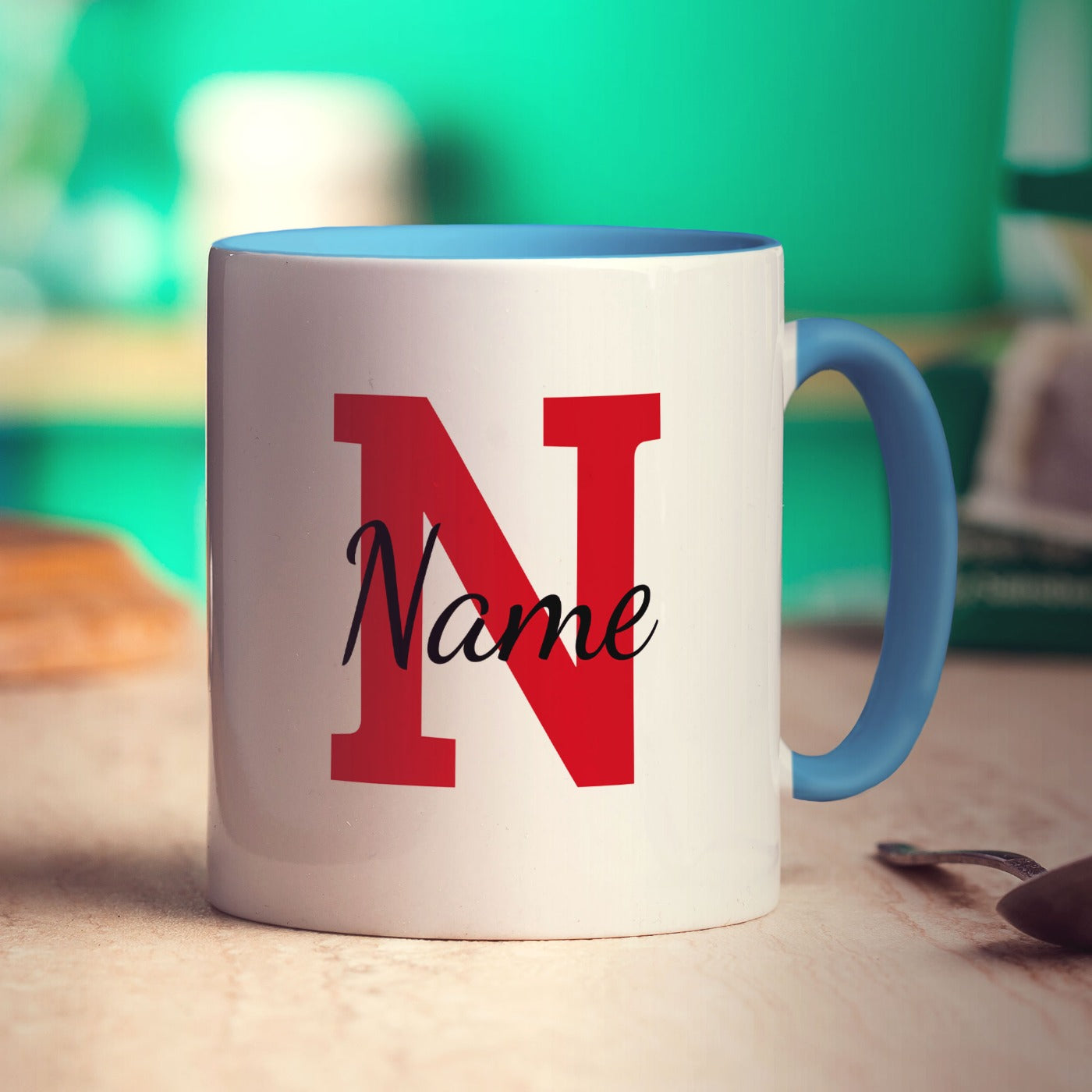 Personalised Mug with Initial and Name
