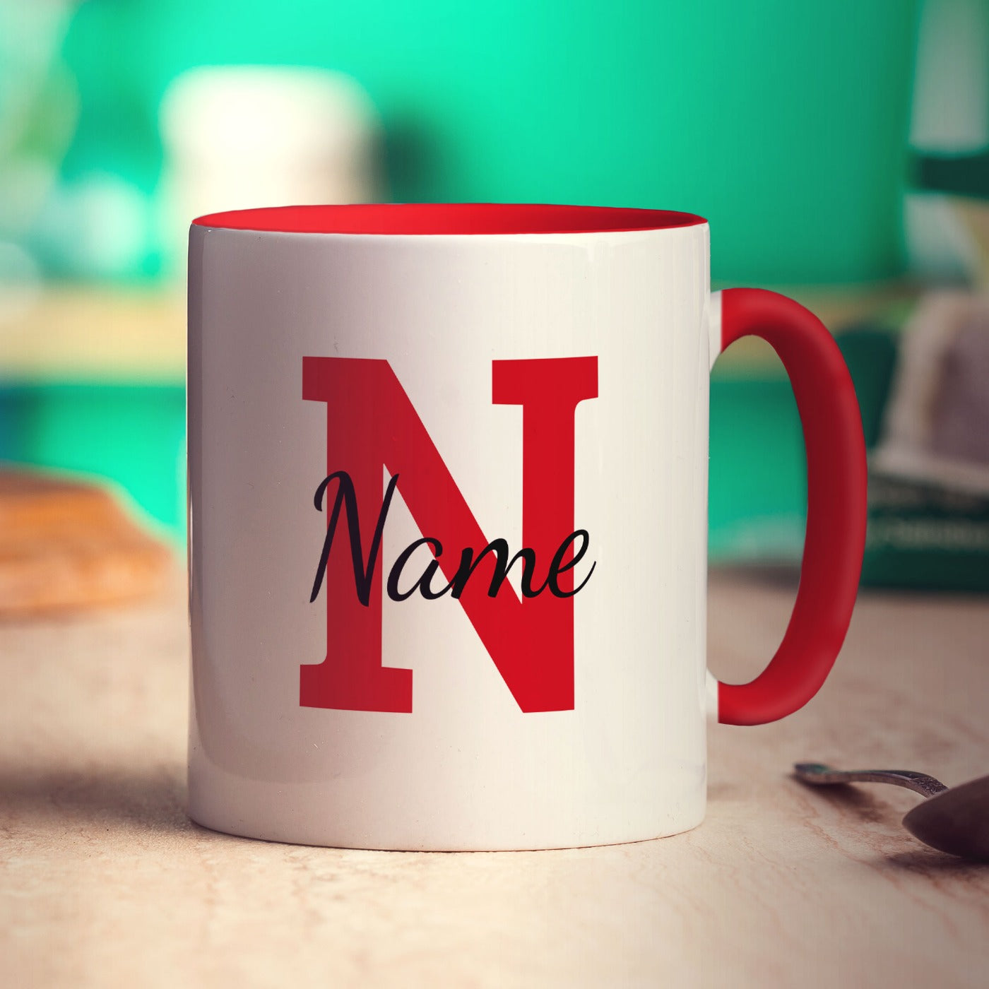 Personalised Mug with Initial and Name
