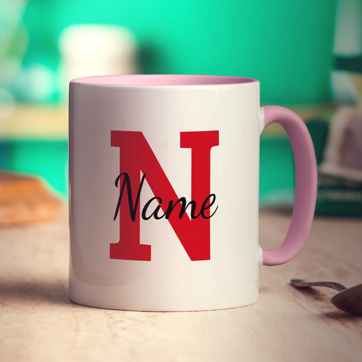 Personalised Mug with Initial and Name