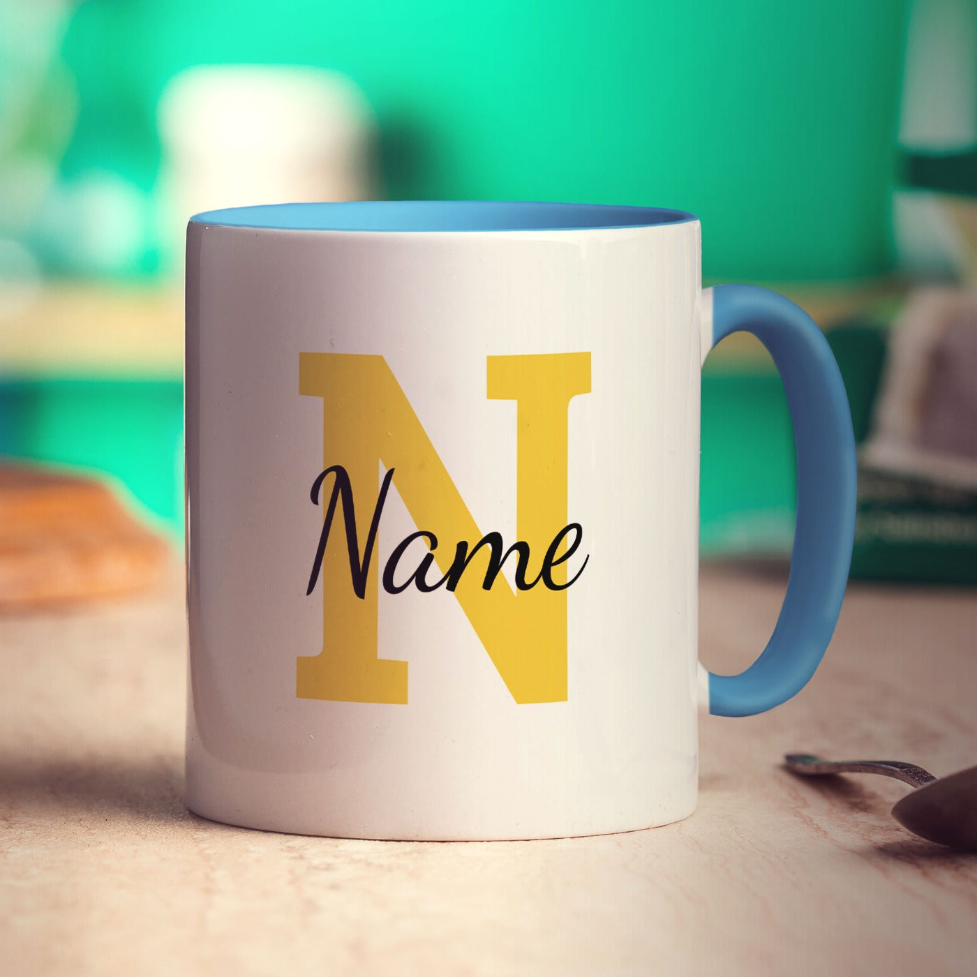 Personalised Mug with Initial and Name