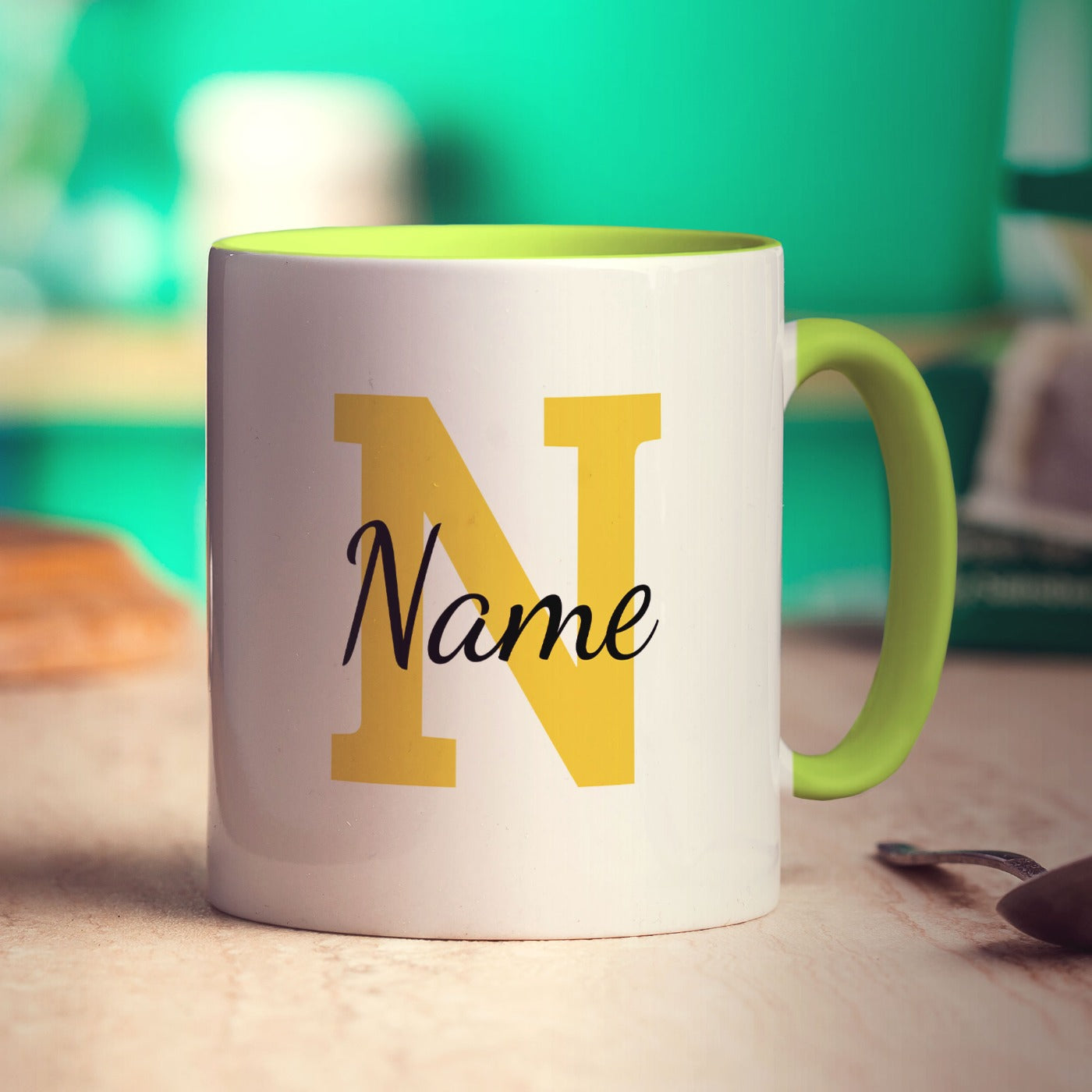 Personalised Mug with Initial and Name