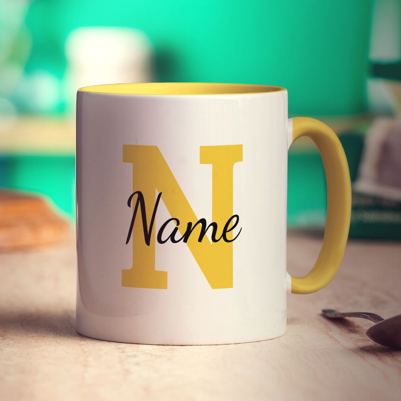 Personalised Mug with Initial and Name
