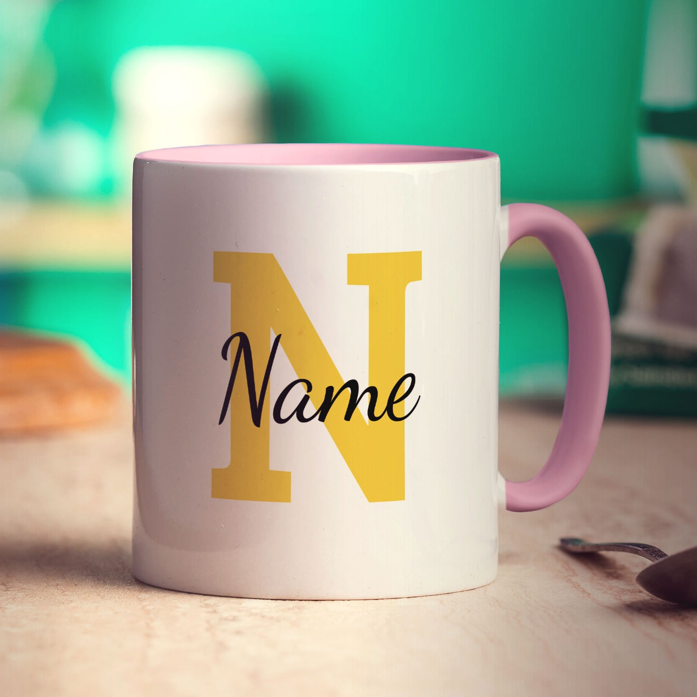 Personalised Mug with Initial and Name
