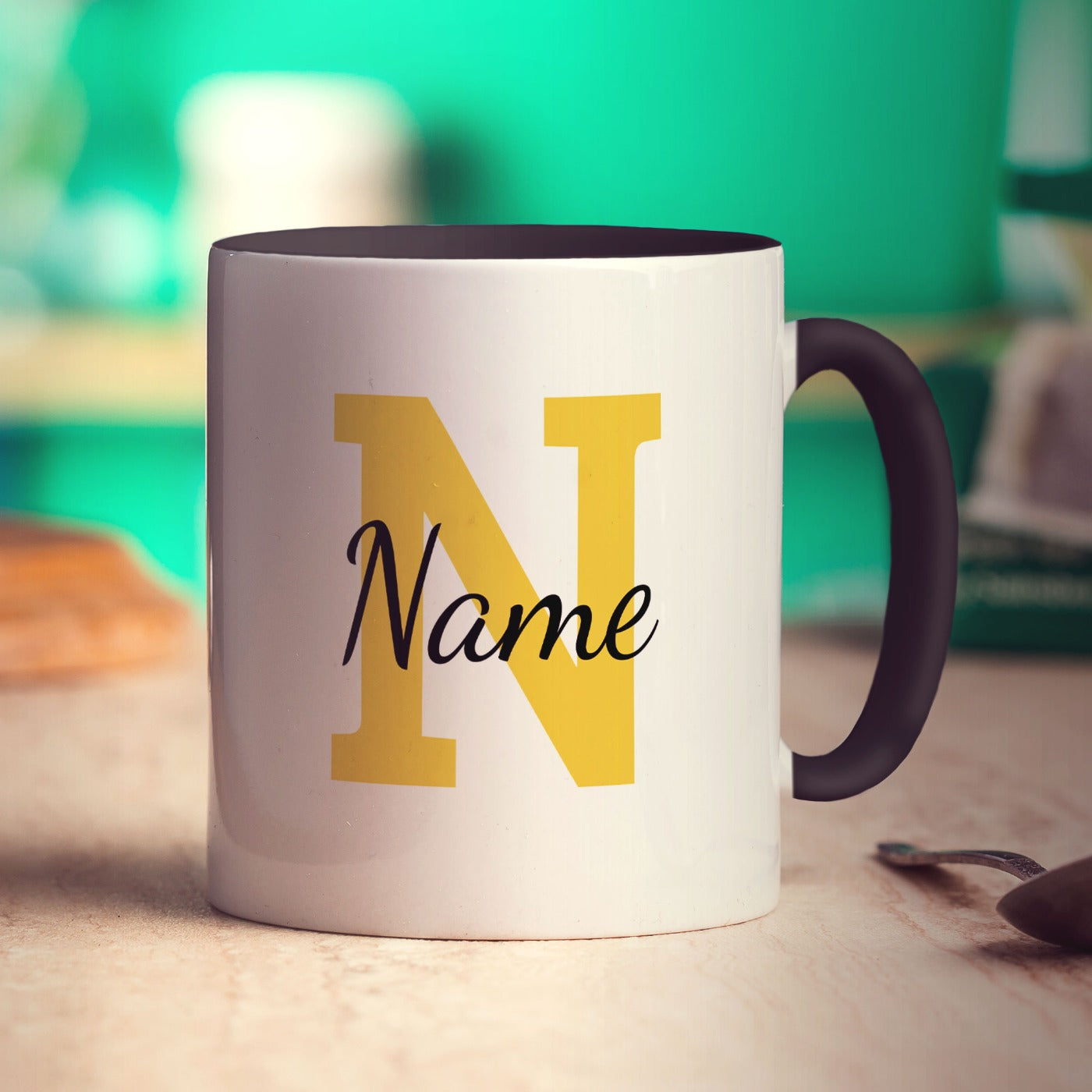 Personalised Mug with Initial and Name