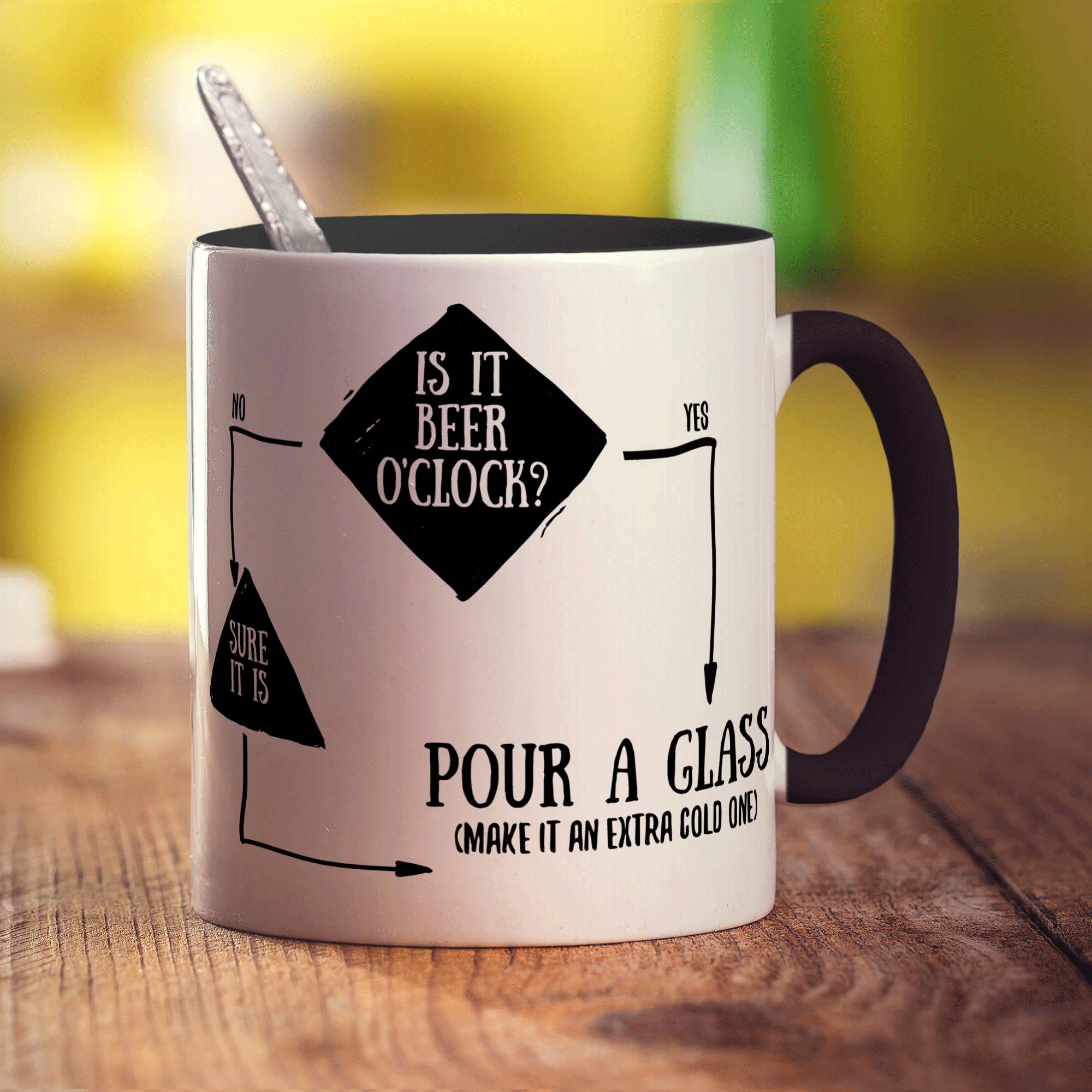 Is It Beer O'Clock? Flow Chart Mug