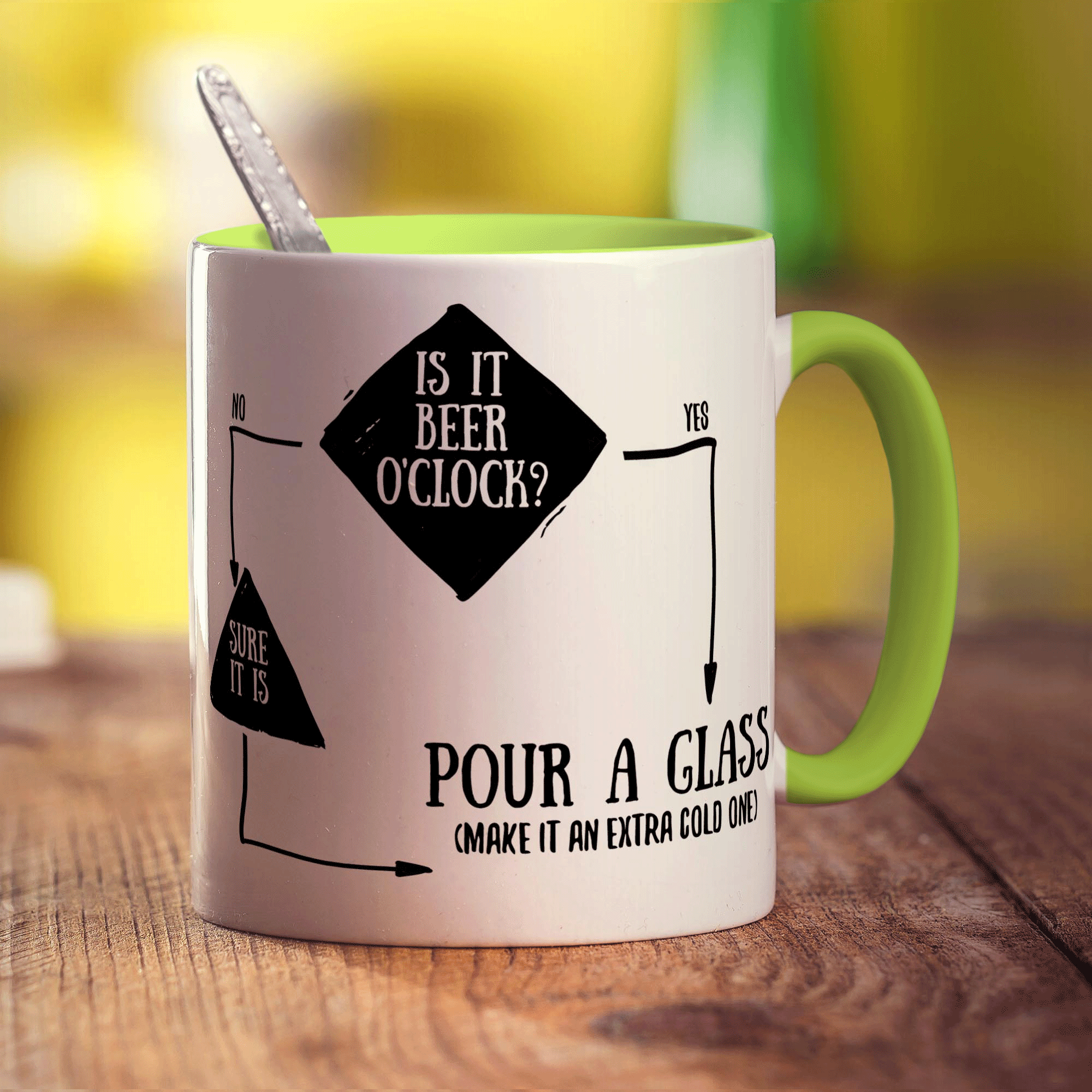 Is It Beer O'Clock? Flow Chart Mug