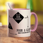 Is It Beer O'Clock? Flow Chart Mug - Standard 330ml (11oz) / Pink