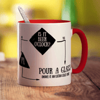 Is It Beer O'Clock? Flow Chart Mug - Standard 330ml (11oz) / Red