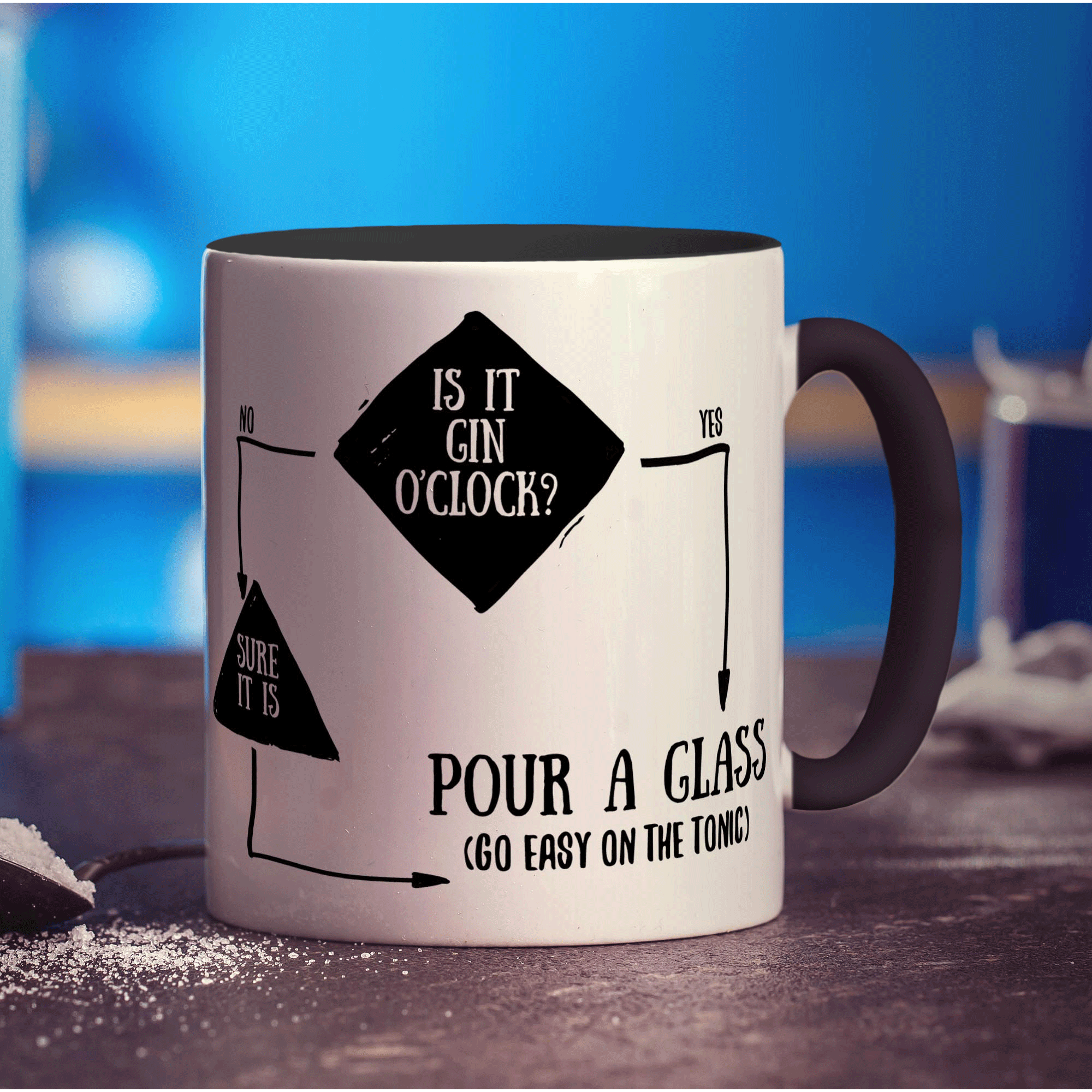 Is It Gin O'Clock? Flow Chart Mug