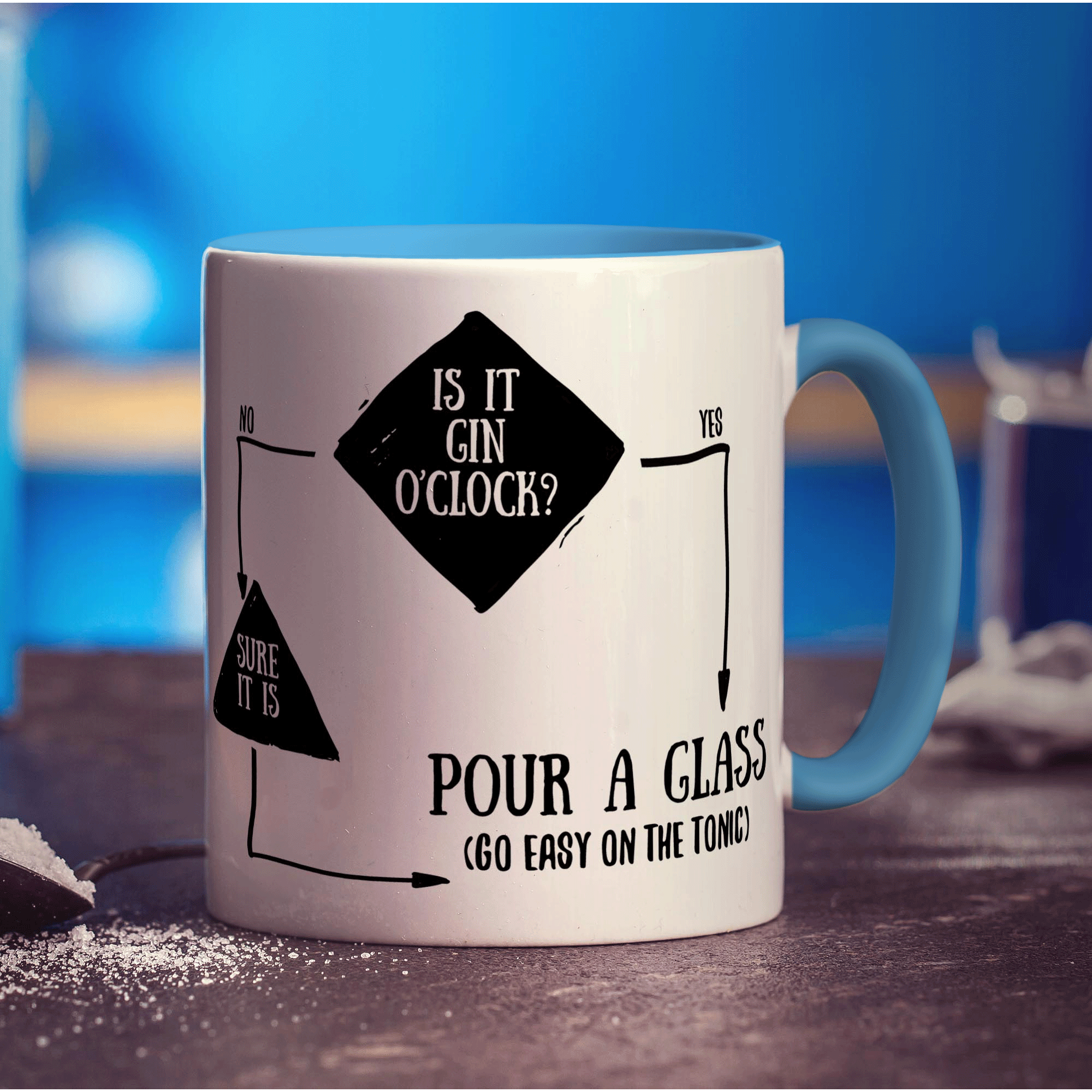 Is It Gin O'Clock? Flow Chart Mug
