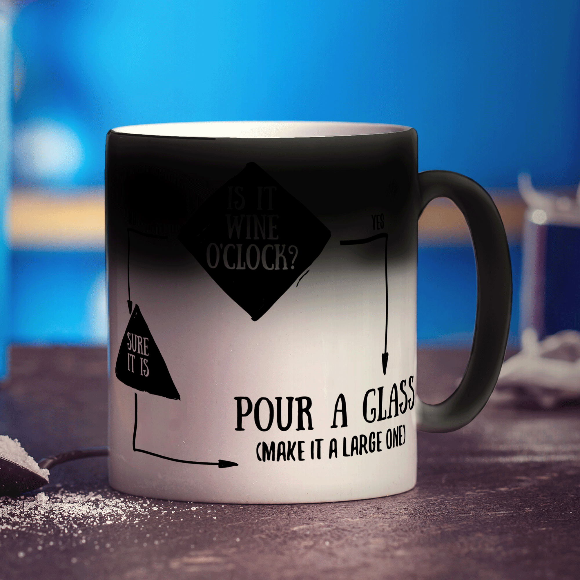Is It Wine O'Clock? Flow Chart Mug
