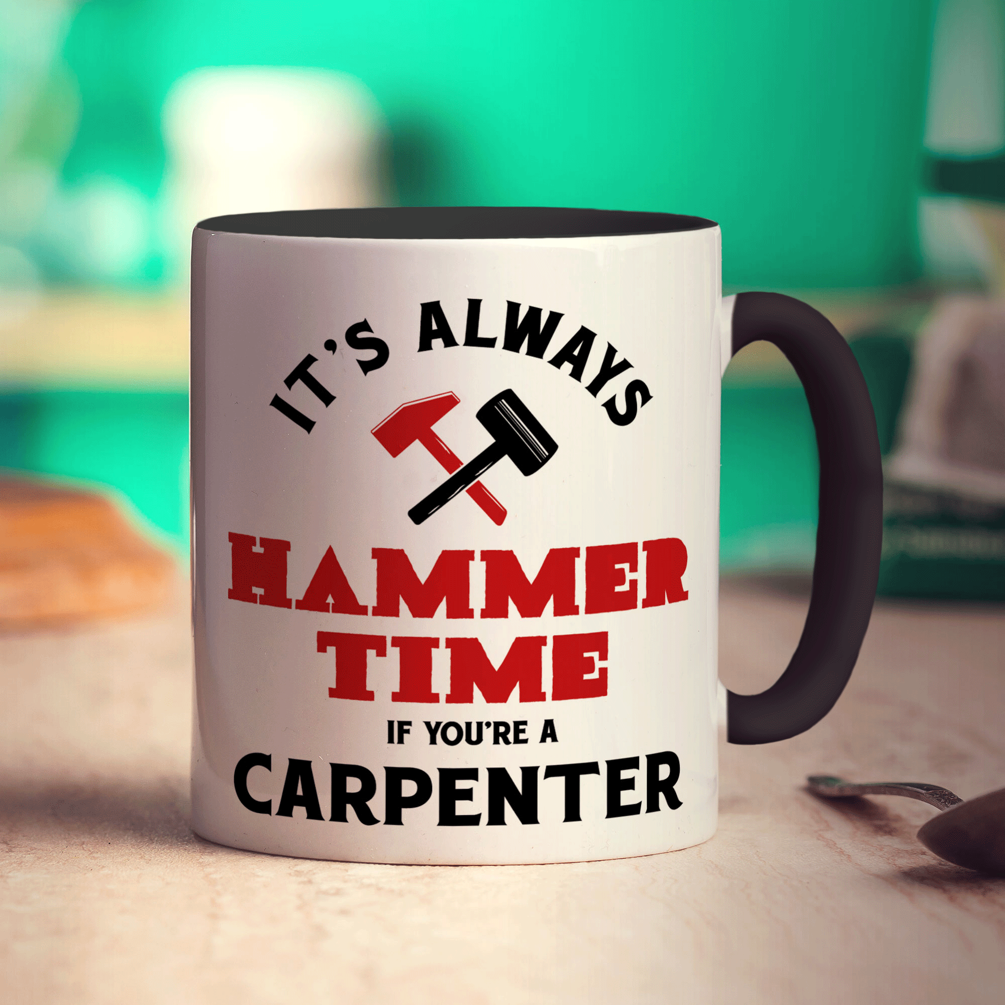 It's Always Hammer Time if You're a Carpenter Mug - Standard 330ml (11oz) / Black