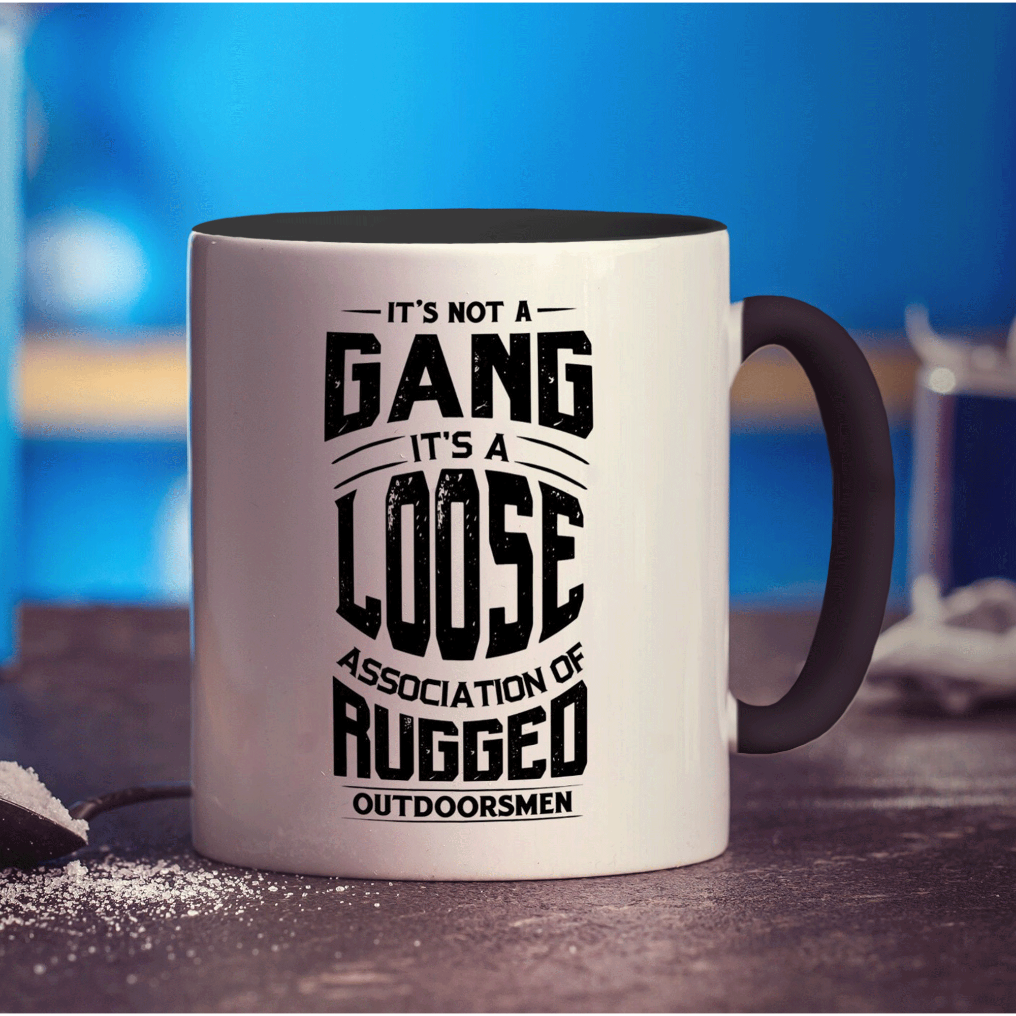 It's Not a Gang it's a Loose Association of Rugged Outdoorsmen Mug - Standard 330ml (11oz) / Black