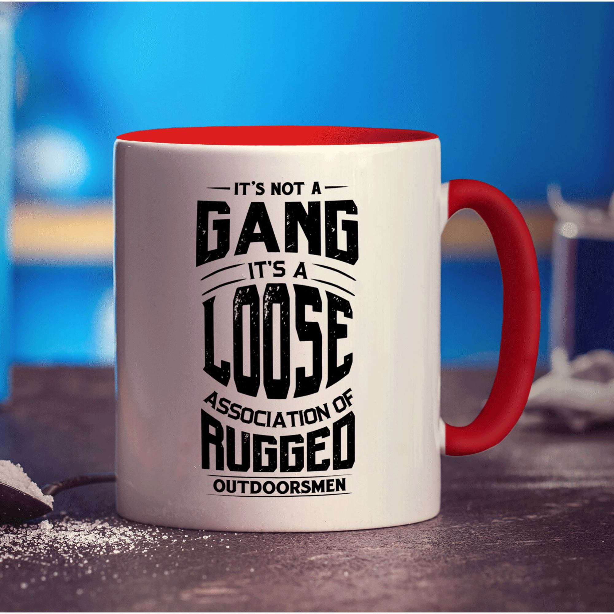 It's Not a Gang it's a Loose Association of Rugged Outdoorsmen Mug - Standard 330ml (11oz) / Red