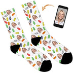 Jelly Baby Personalised Socks - Plain White / Mens: 6-8 UK / 7-9 US