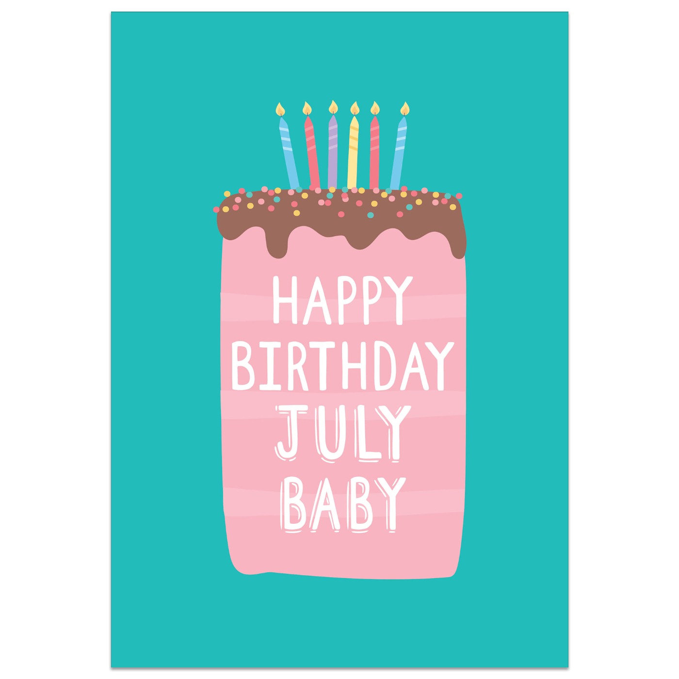 July Baby Birthday Card