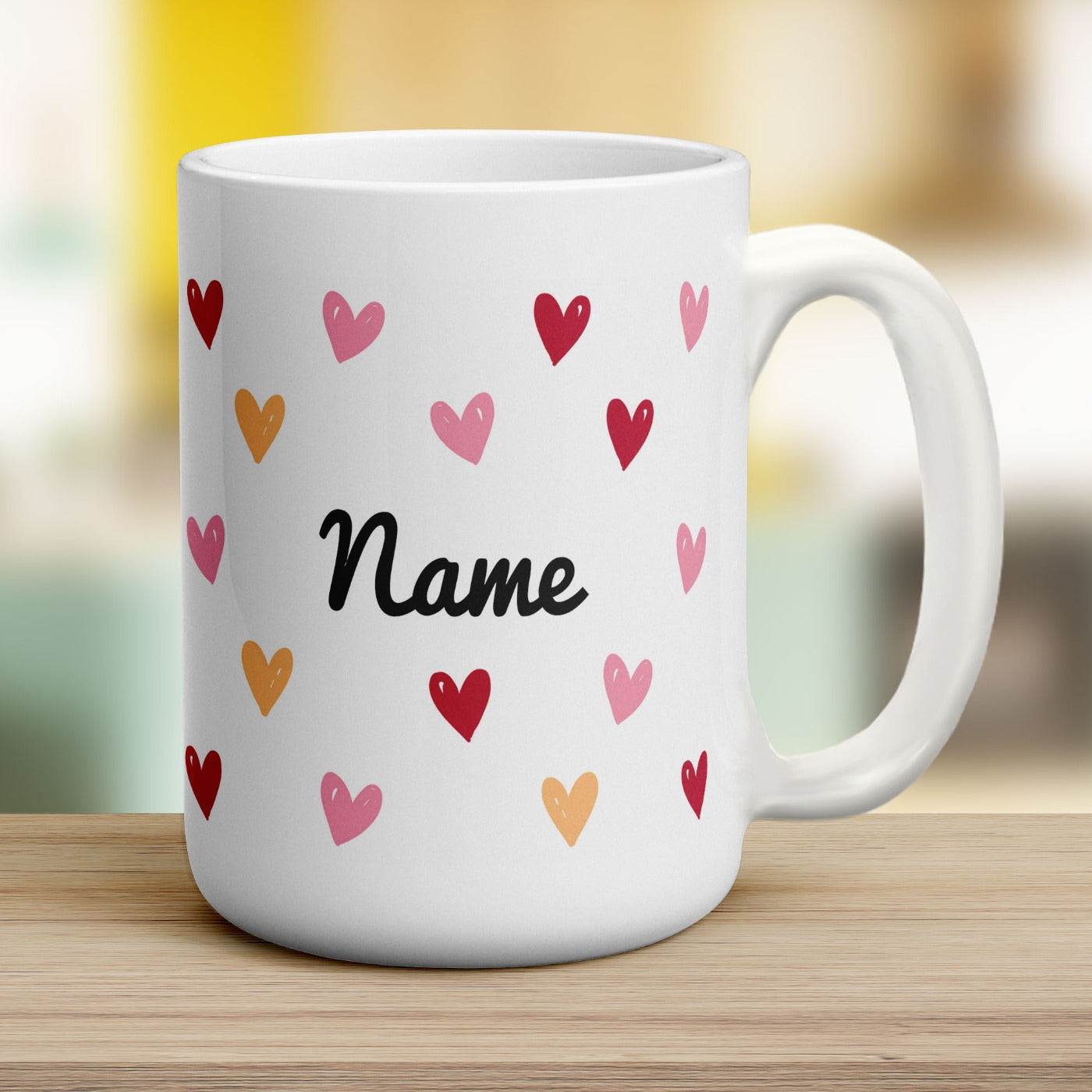 Personalised Heart Name Mug