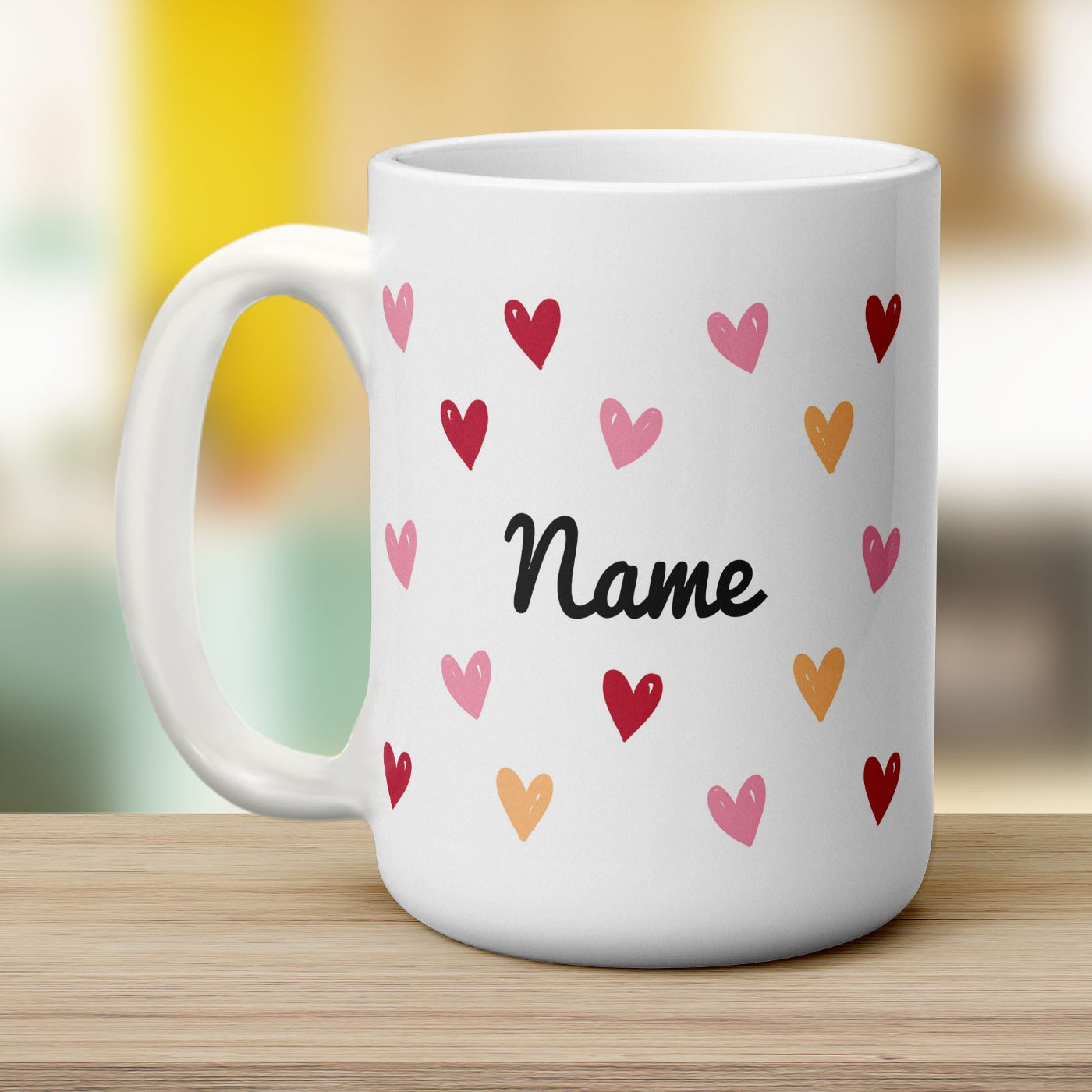 Jumbo Heart Name Mug