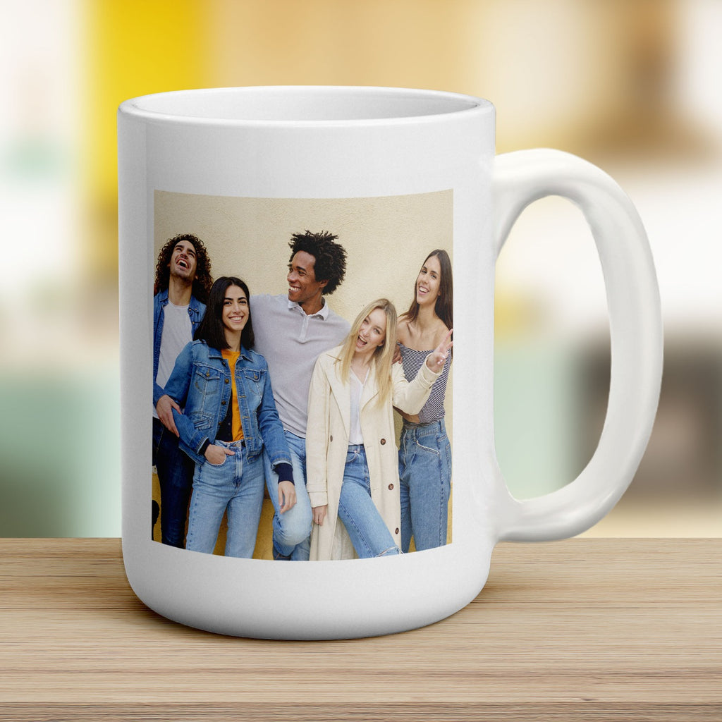 15oz photo mug with message