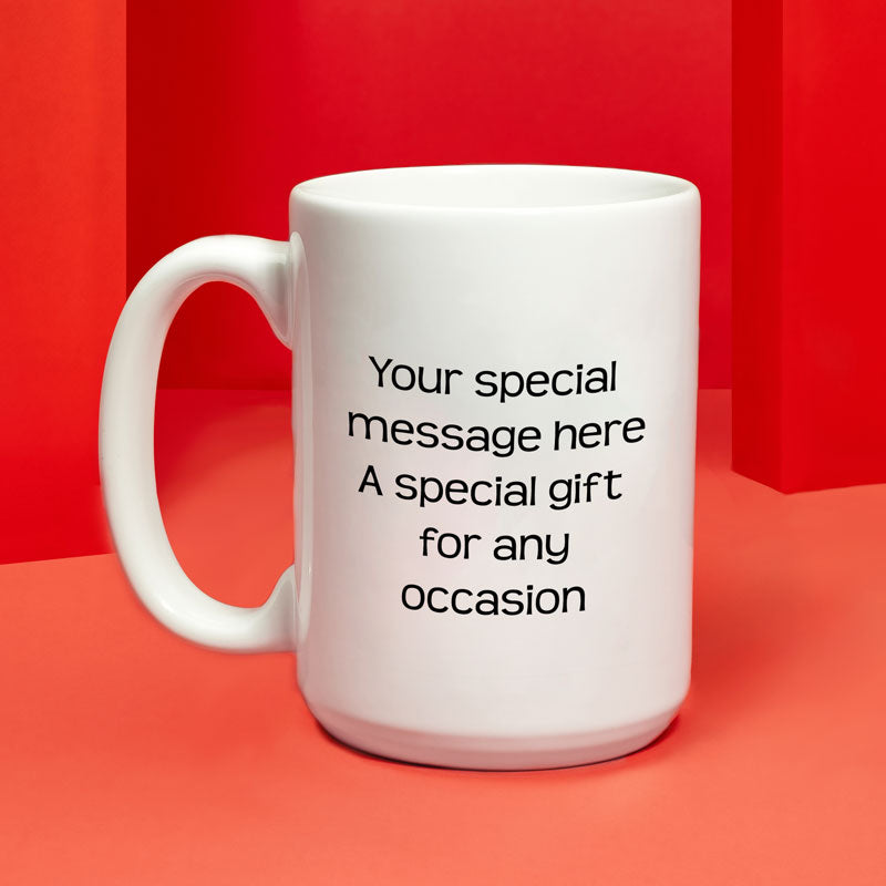 Jumbo Photo Mug with Message