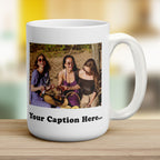 15oz photo mug with caption