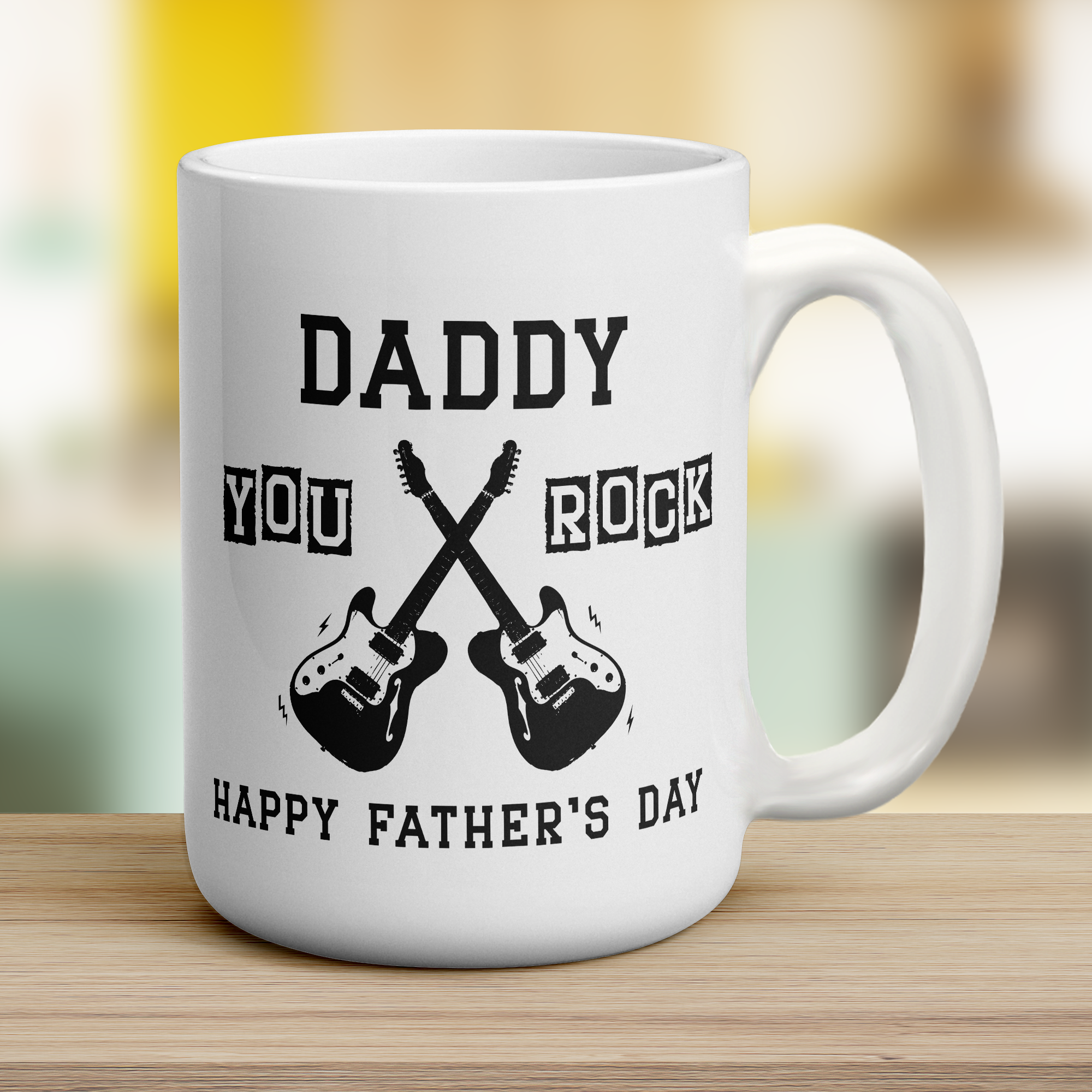 Daddy You Rock Photo Mug - Jumbo 440ml (15oz) / White