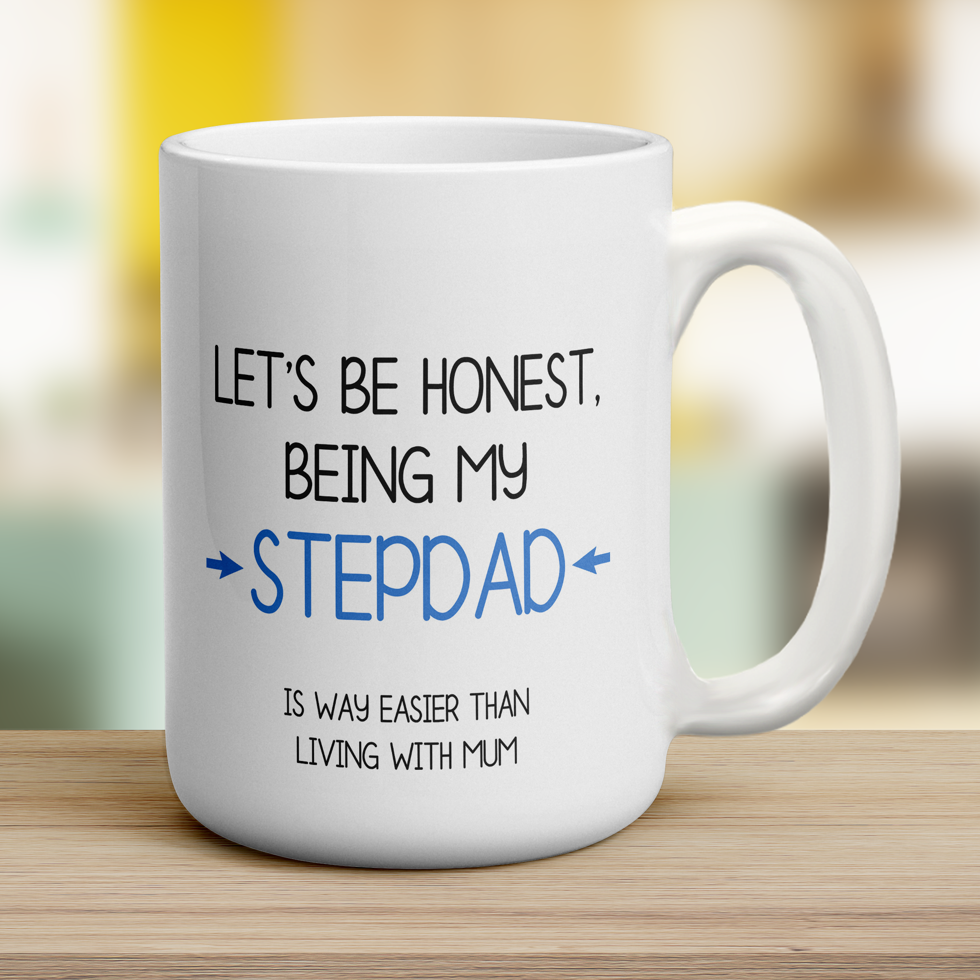 Being my Stepdad is Easier than Living with Mum Mug - Jumbo 440ml (15oz) / White
