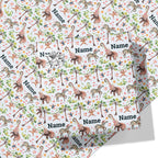 Jungle Animals Name Wrapping Paper