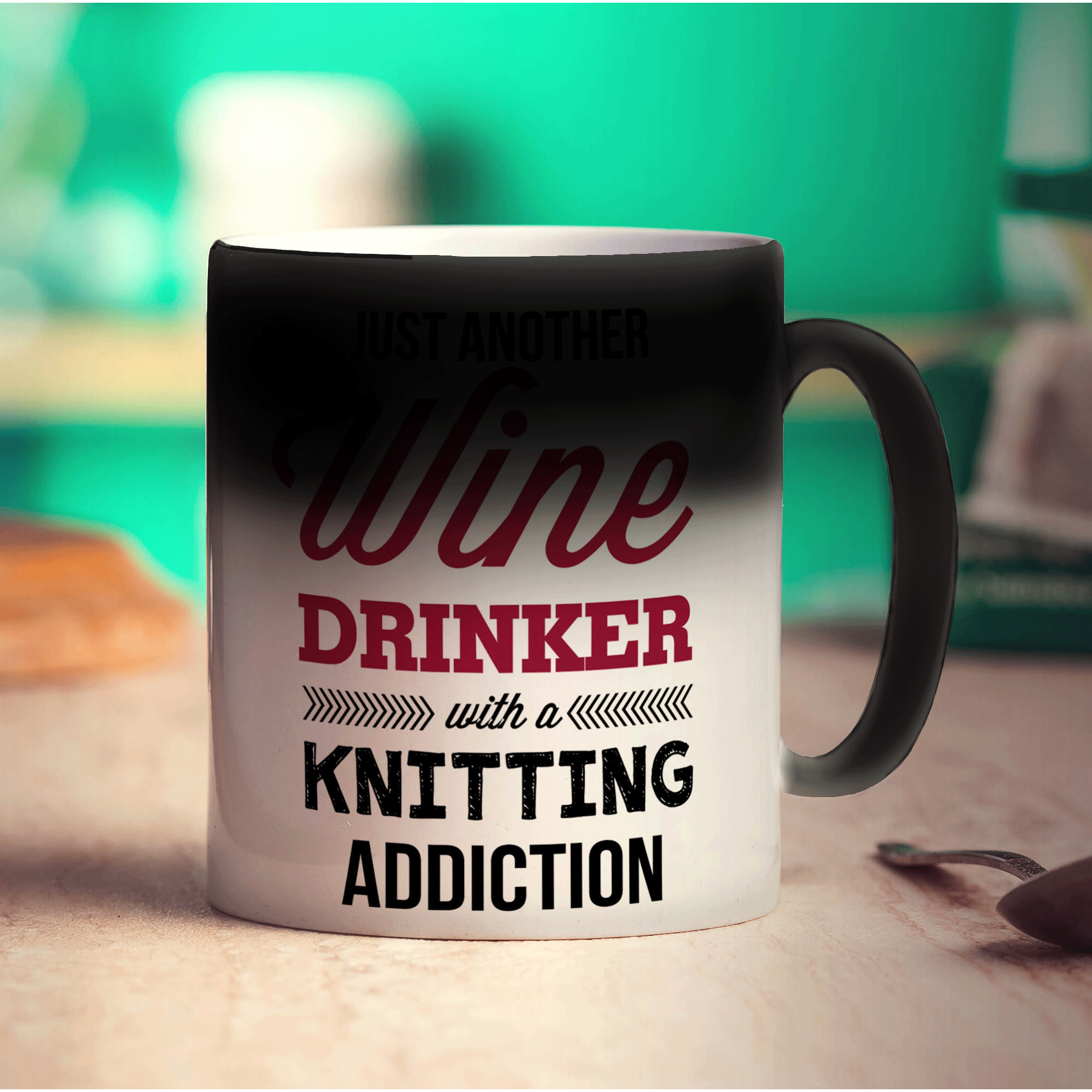 Just Another Wine Drinker with a Knitting Addiction Mug - Standard 330ml (11oz) / Magic Mug