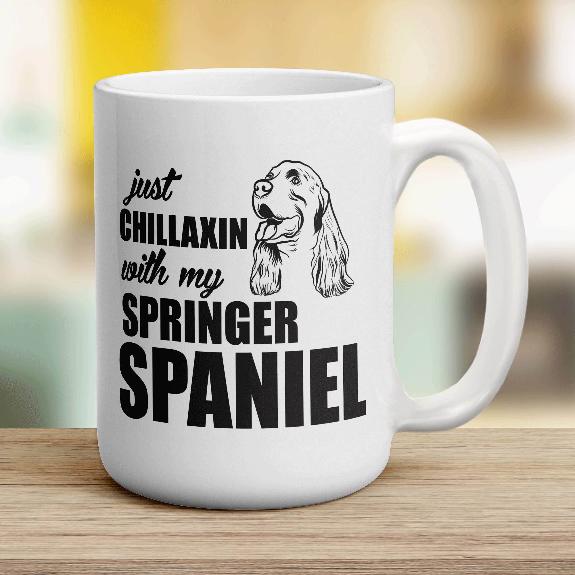 Just Chillaxin With My Springer Spaniel Mug - Jumbo 440ml (15oz) / White