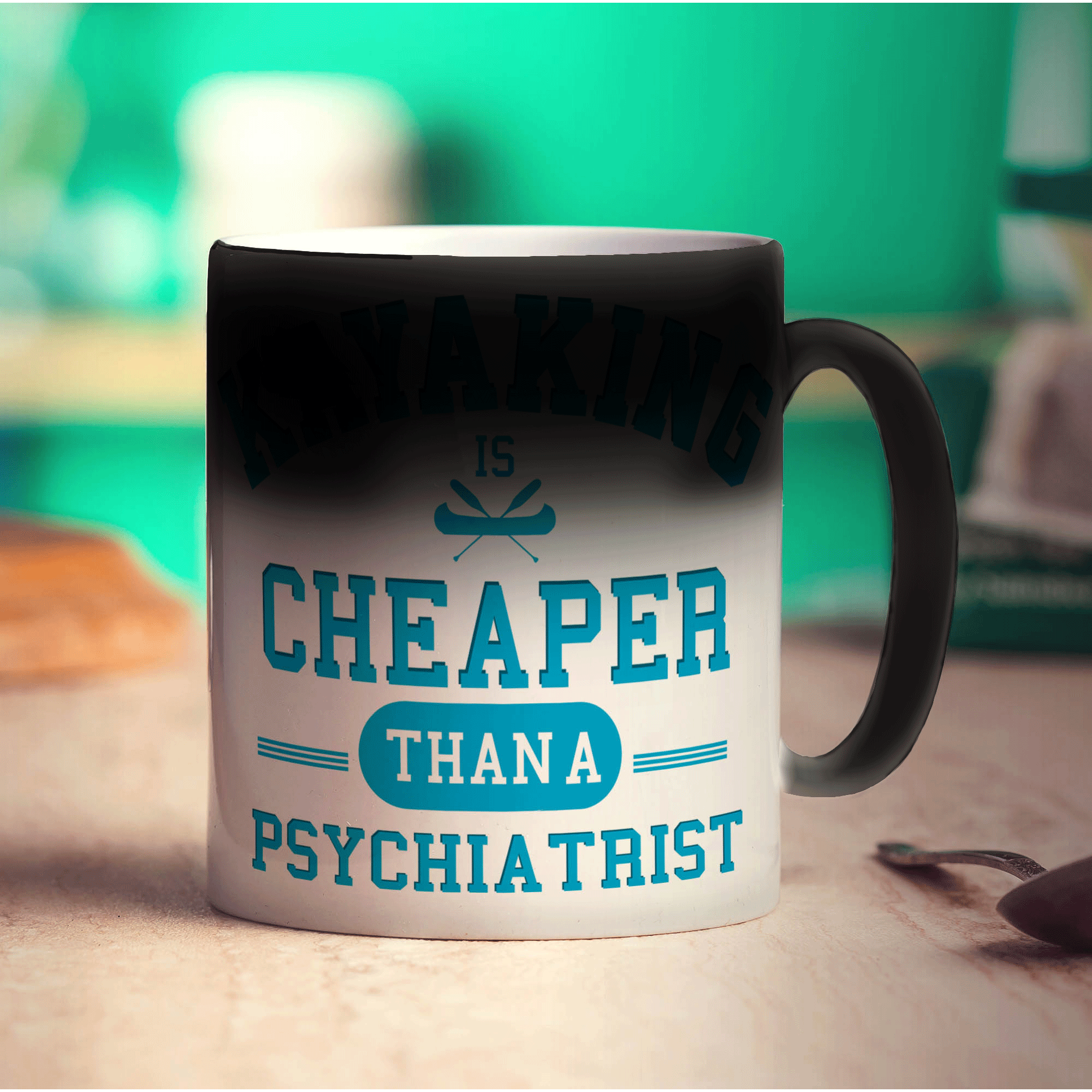 Kayaking is Cheaper Than a Psychiatrist Mug - Standard 330ml (11oz) / Magic Mug