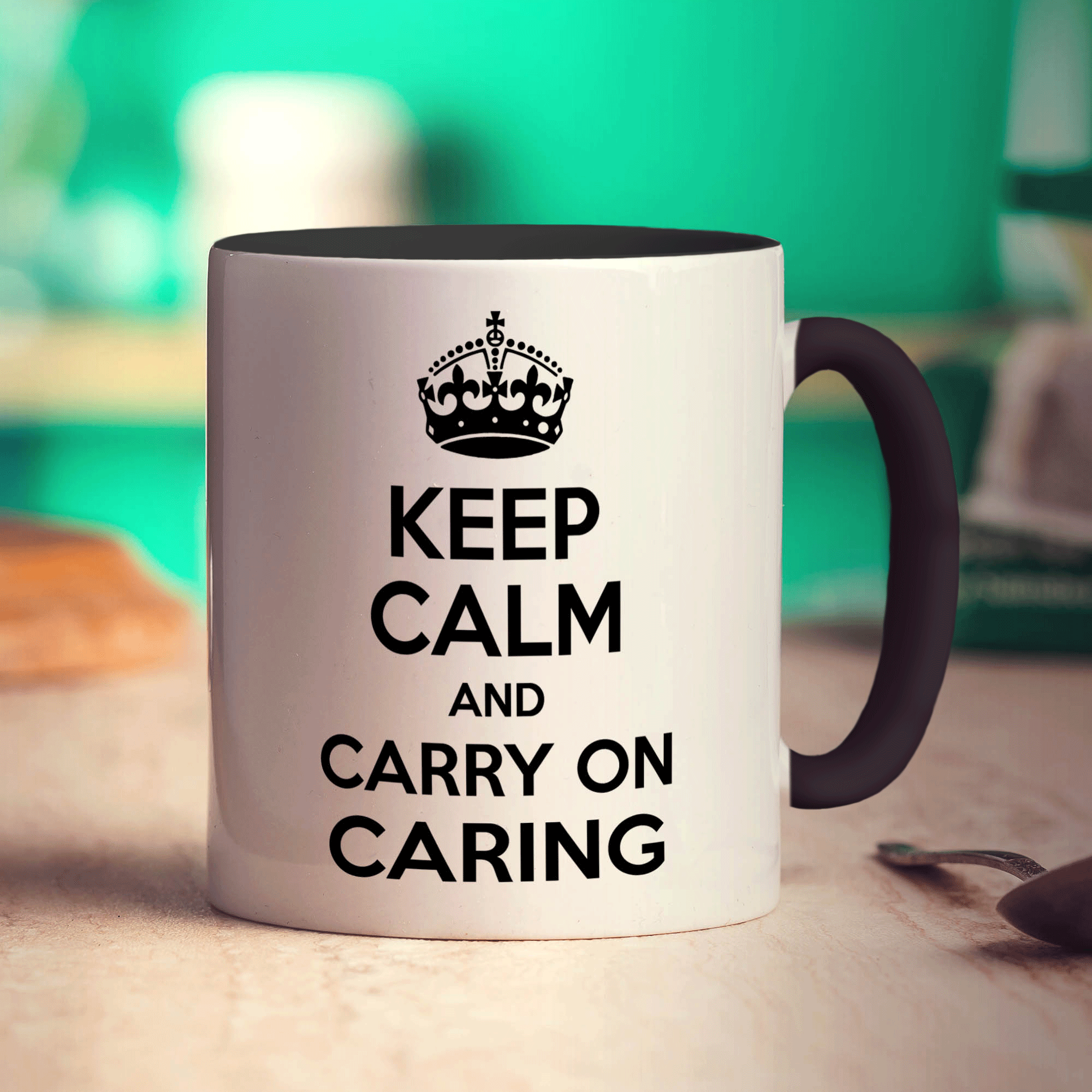 Keep Calm and Carry on Caring Mug