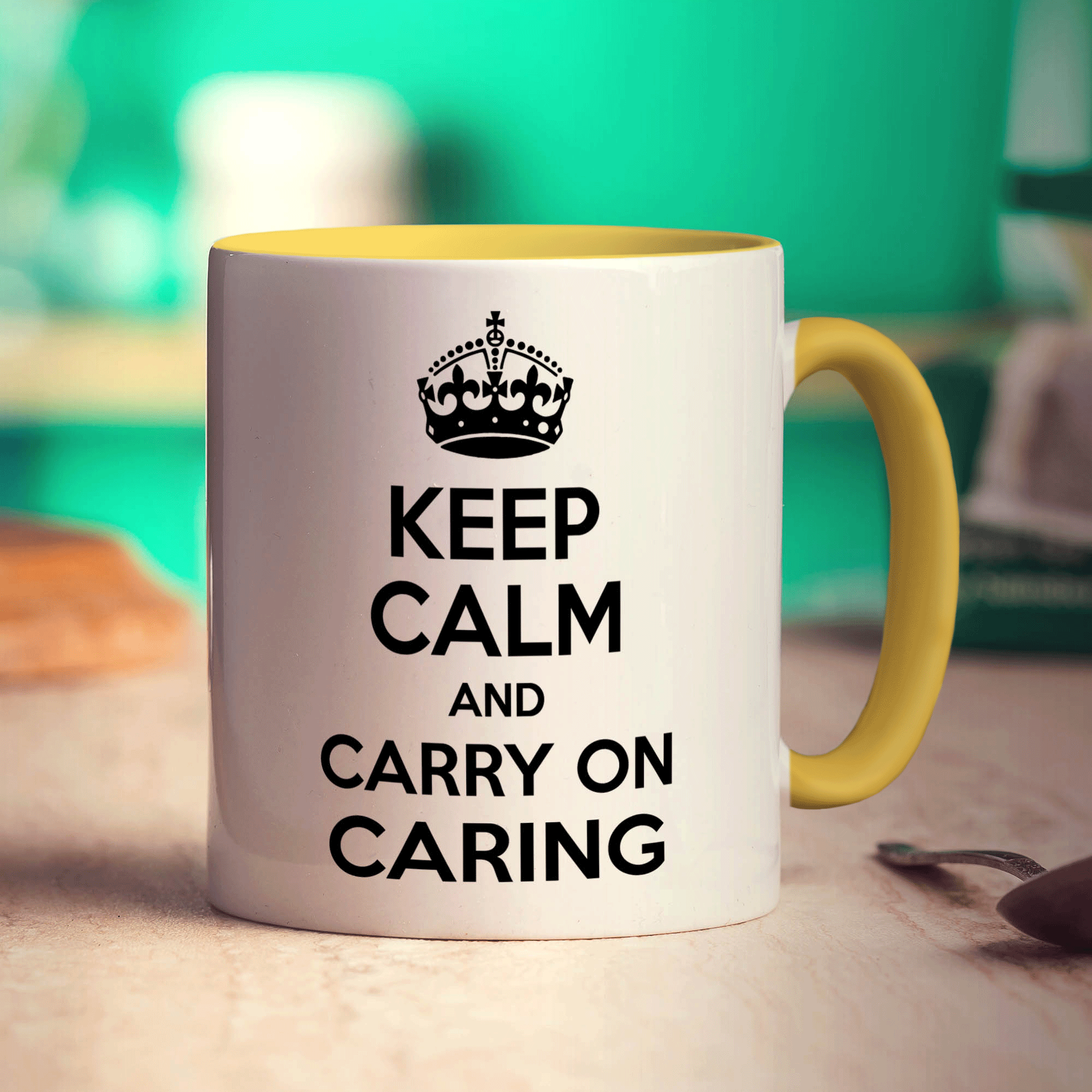 Keep Calm and Carry on Caring Mug