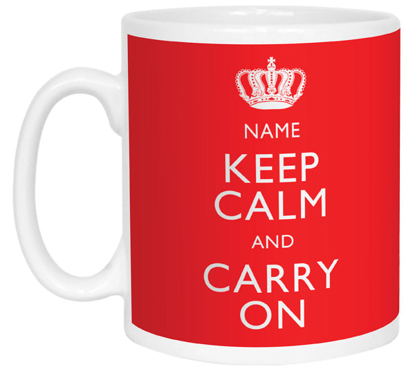 Keep Calm and Carry On Personalised Mug