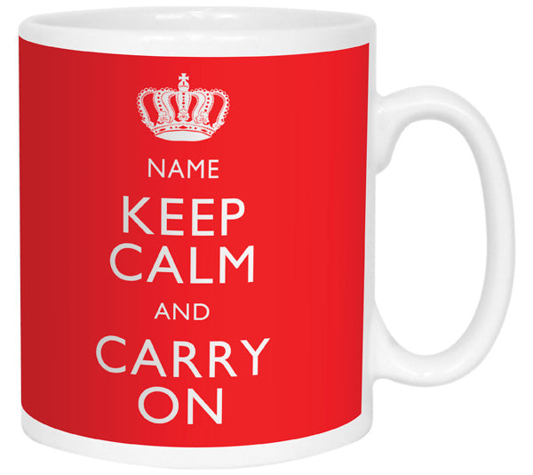 Keep Calm and Carry On Personalised Mug