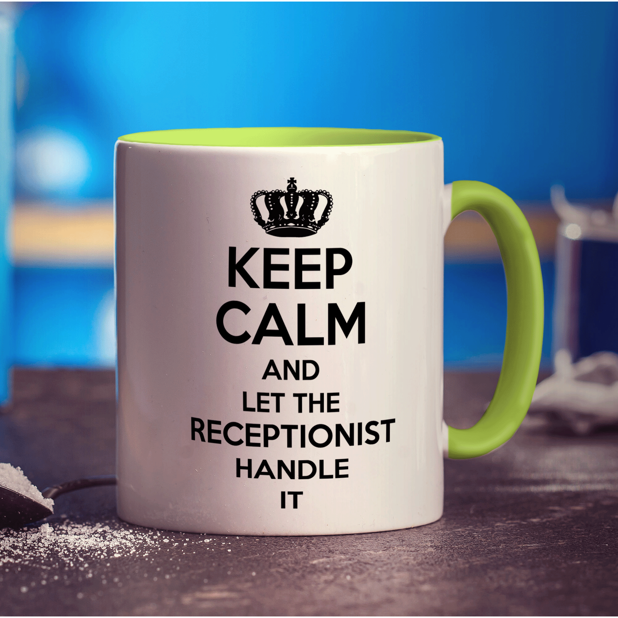 Keep Calm and Let The Receptionist Handle It Mug - Standard 330ml (11oz) / Green