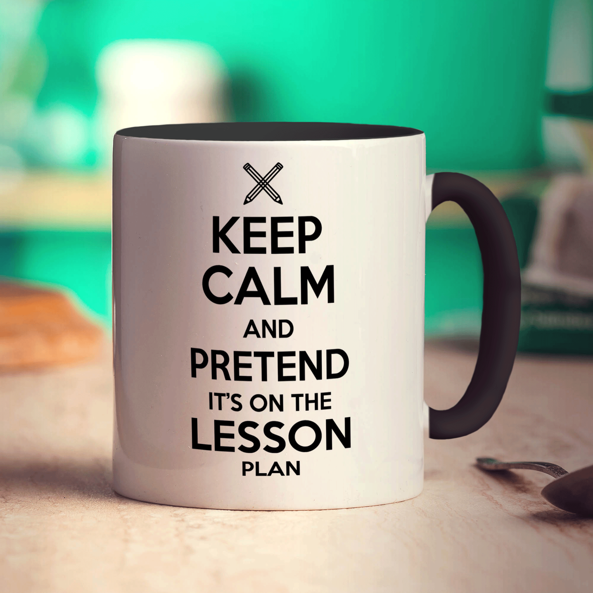 Keep Calm and Pretend It's On The Lesson Plan Mug - Standard 330ml (11oz) / Black