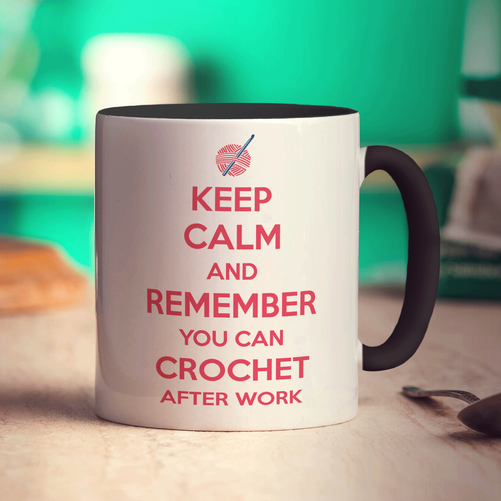 Keep Calm and Remember You Can Crochet After Work Mug - Standard 330ml (11oz) / Black