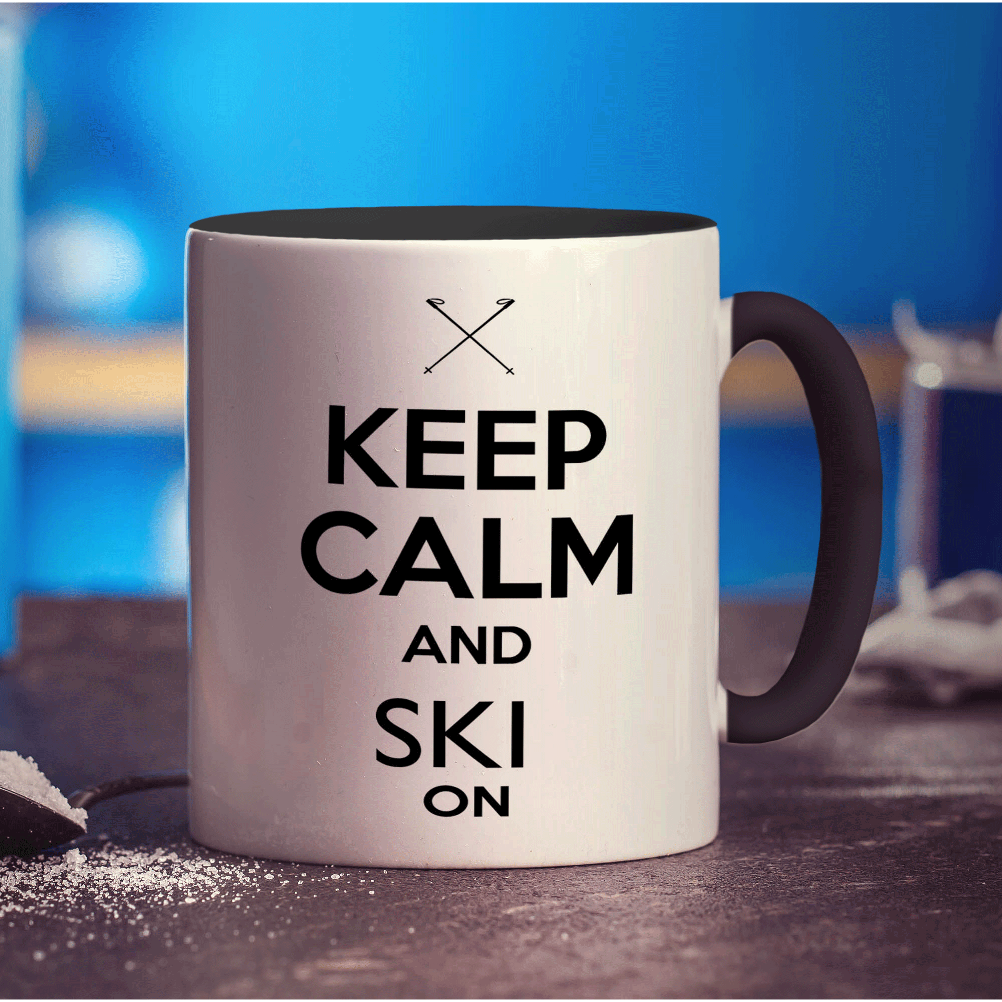 Keep Calm and Ski On Mug