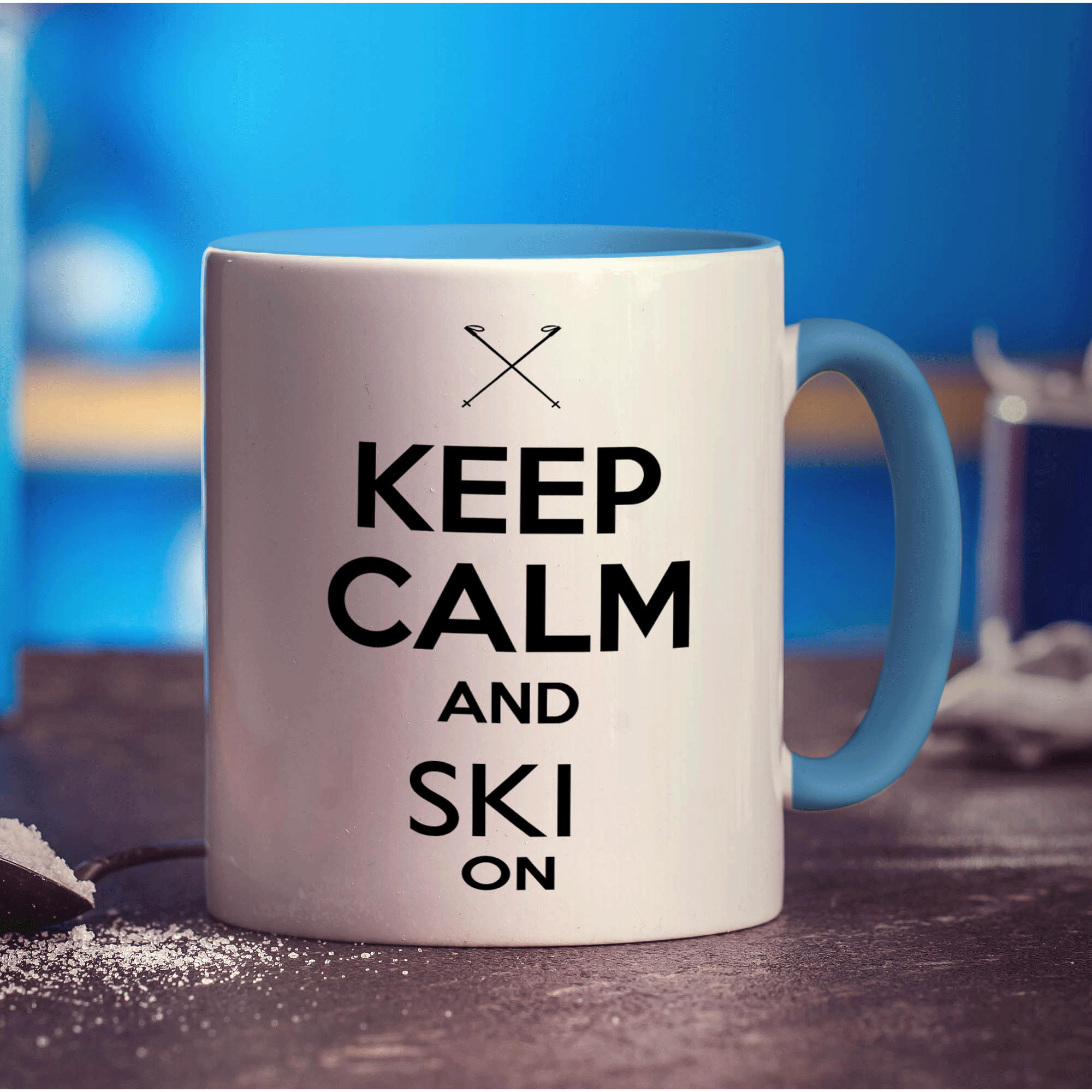 Keep Calm and Ski On Mug
