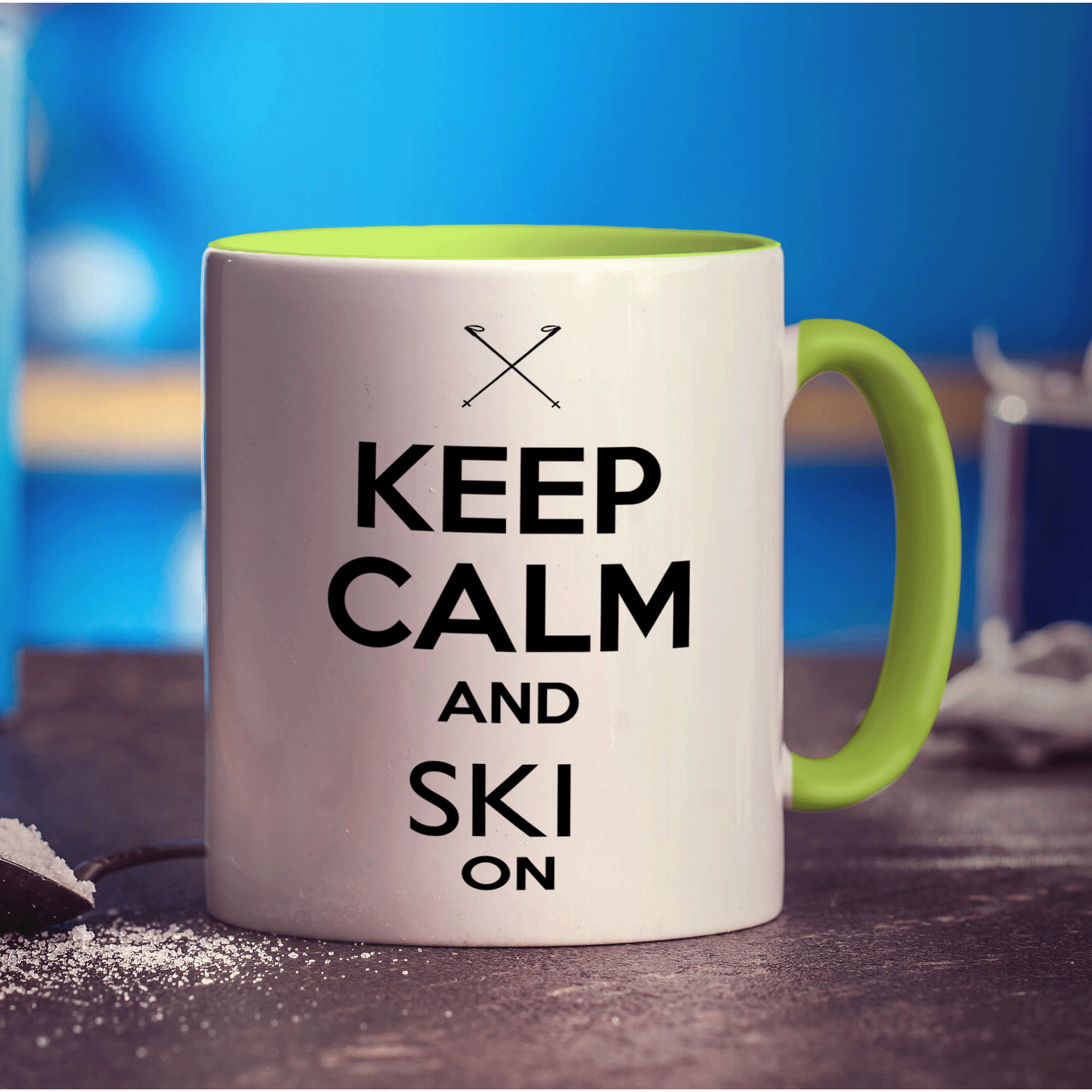 Keep Calm and Ski On Mug